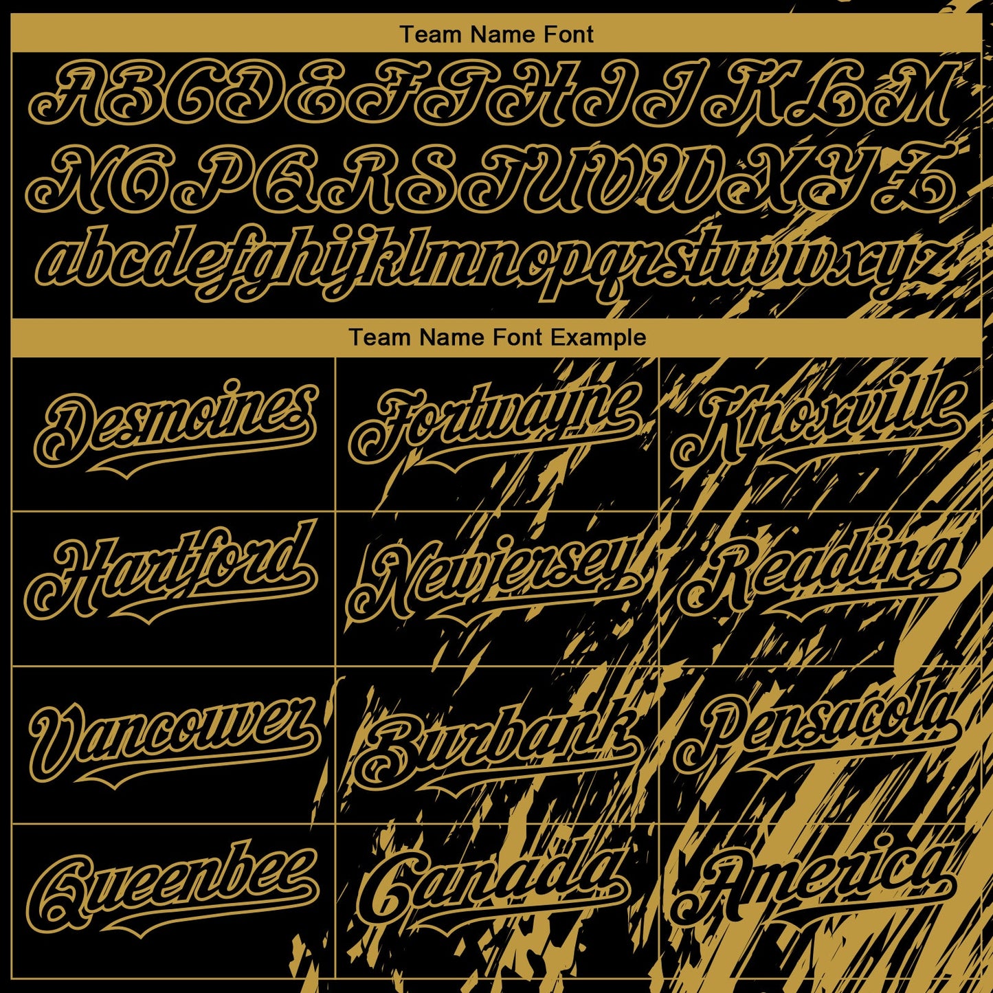 Custom Black Old Gold Paint Stroke Grunge Streak Authentic Baseball Jersey
