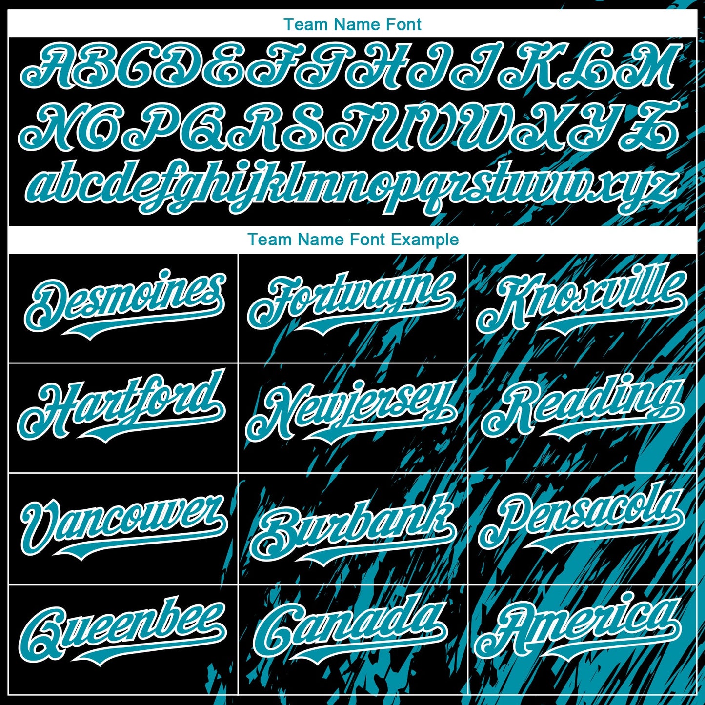 Custom Black Teal-White Paint Stroke Grunge Streak Authentic Baseball Jersey