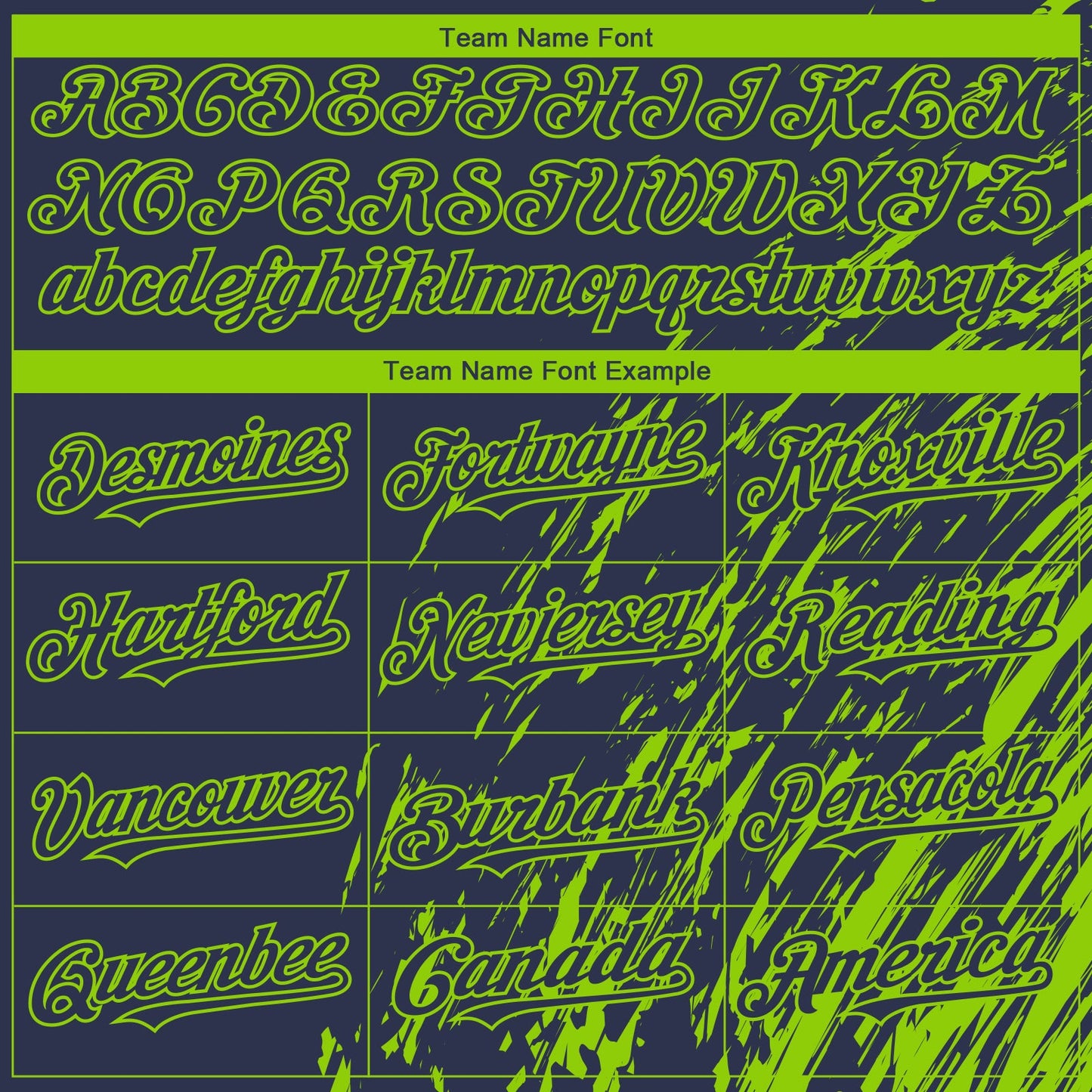 Custom Navy Neon Green Paint Stroke Grunge Streak Authentic Baseball Jersey
