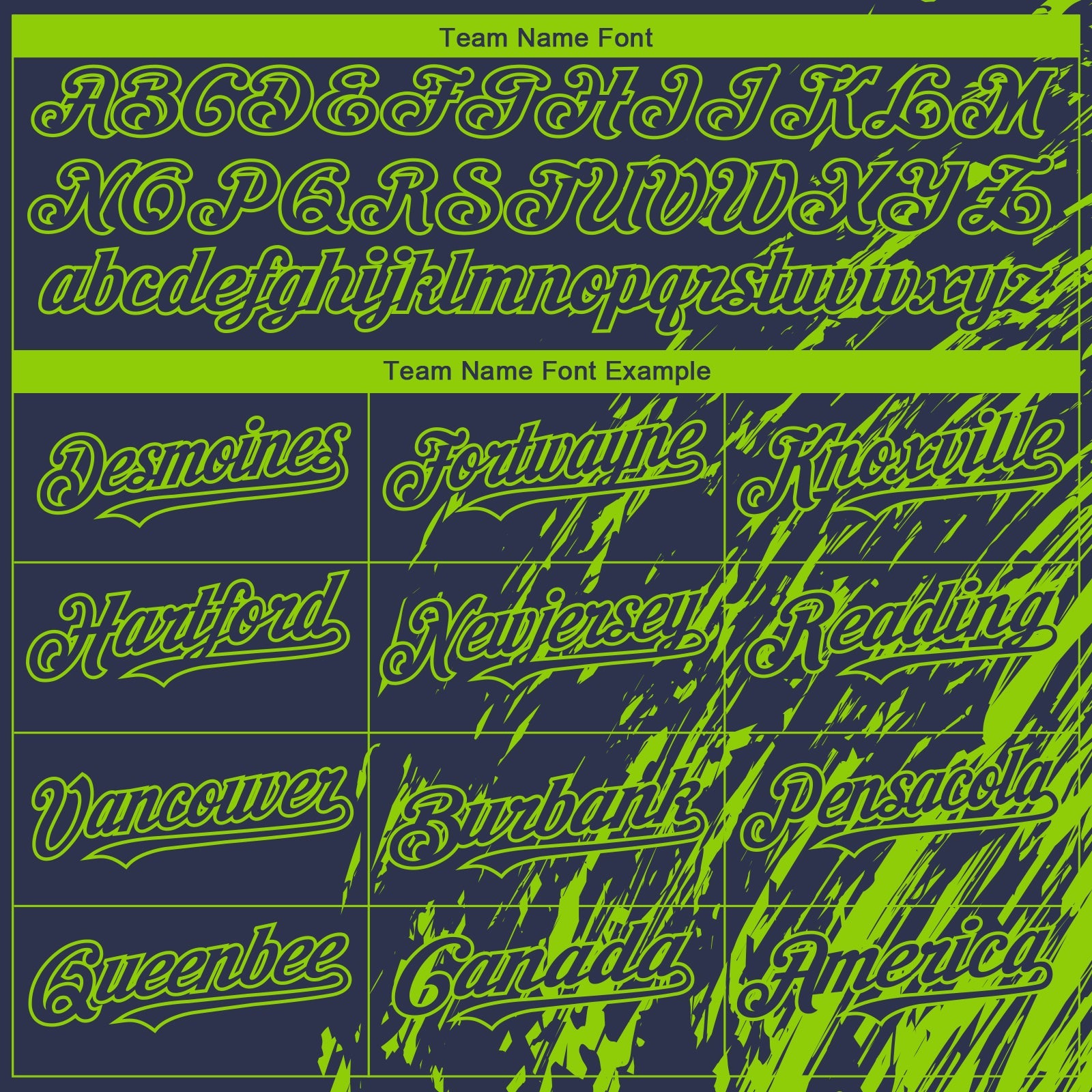Custom Navy Neon Green Paint Stroke Grunge Streak Authentic Baseball Jersey