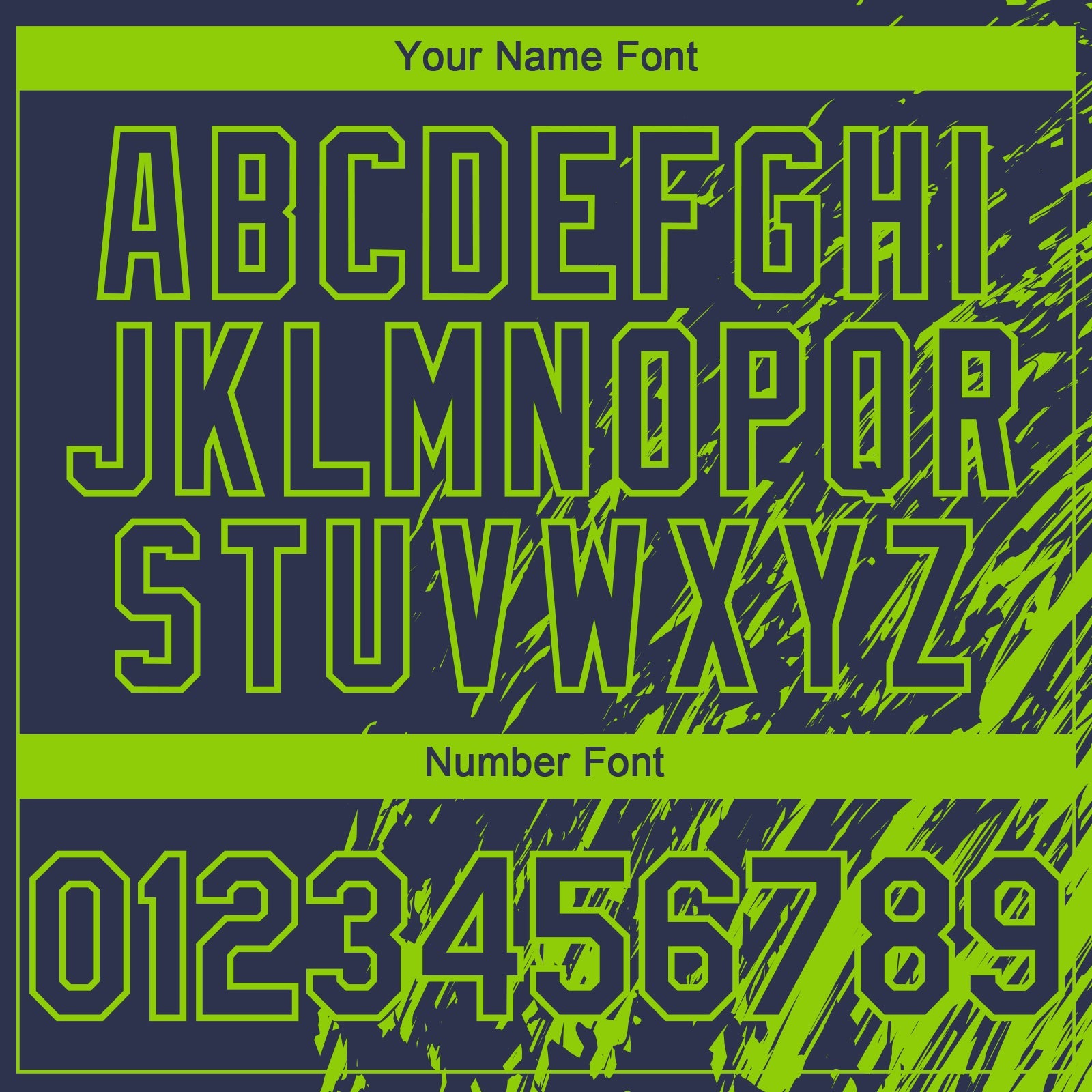 Custom Navy Neon Green Paint Stroke Grunge Streak Authentic Baseball Jersey