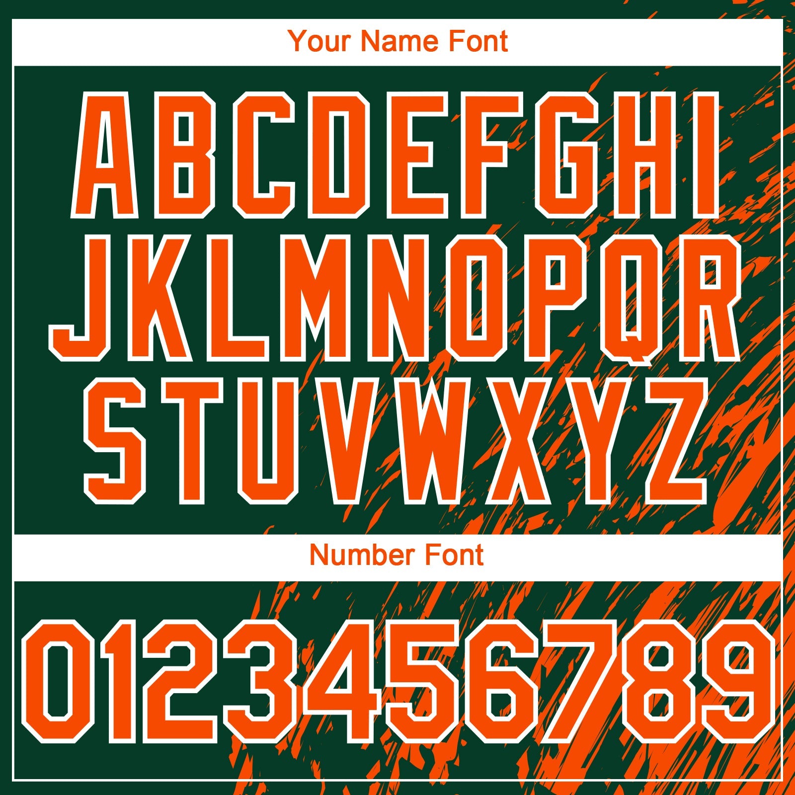 Custom Green Orange-White Paint Stroke Grunge Streak Authentic Baseball Jersey