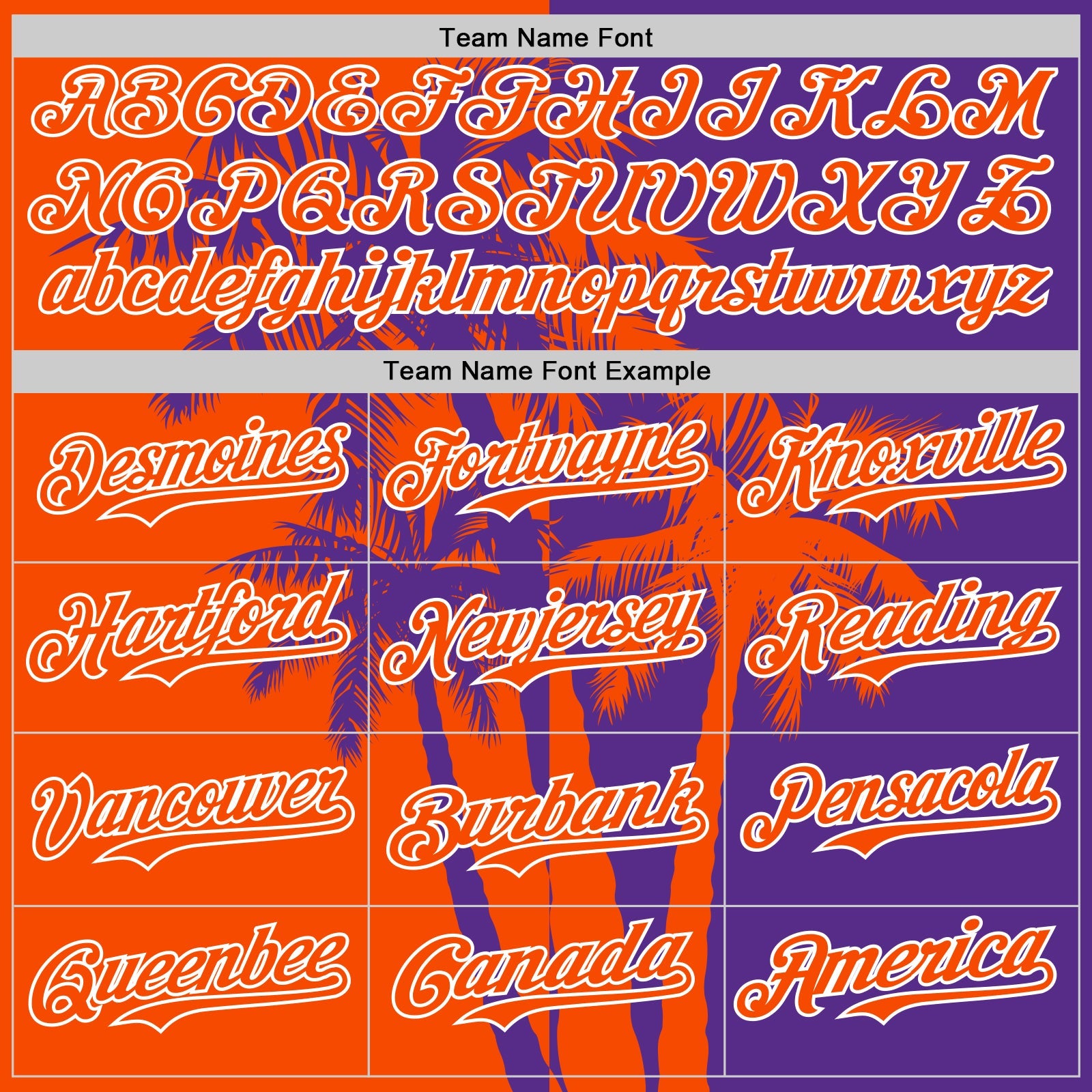 Custom Purple Orange-White Hawaii Palm Trees Tropical Coconut Authentic Baseball Jersey