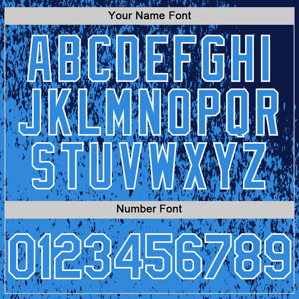 Custom Navy Electric Blue-White Abstract Fragment Splatter Authentic Baseball Jersey