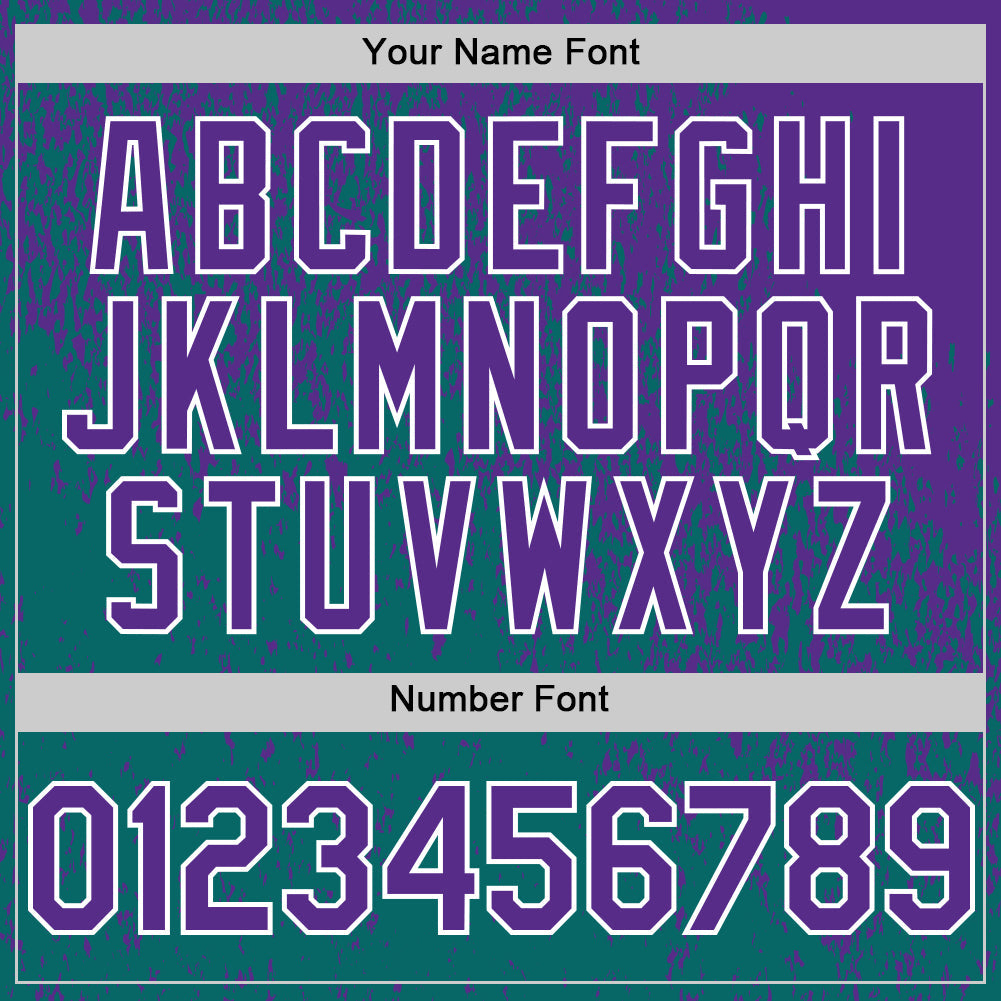 Custom Purple Teal-White Abstract Fragment Splatter Authentic Baseball Jersey