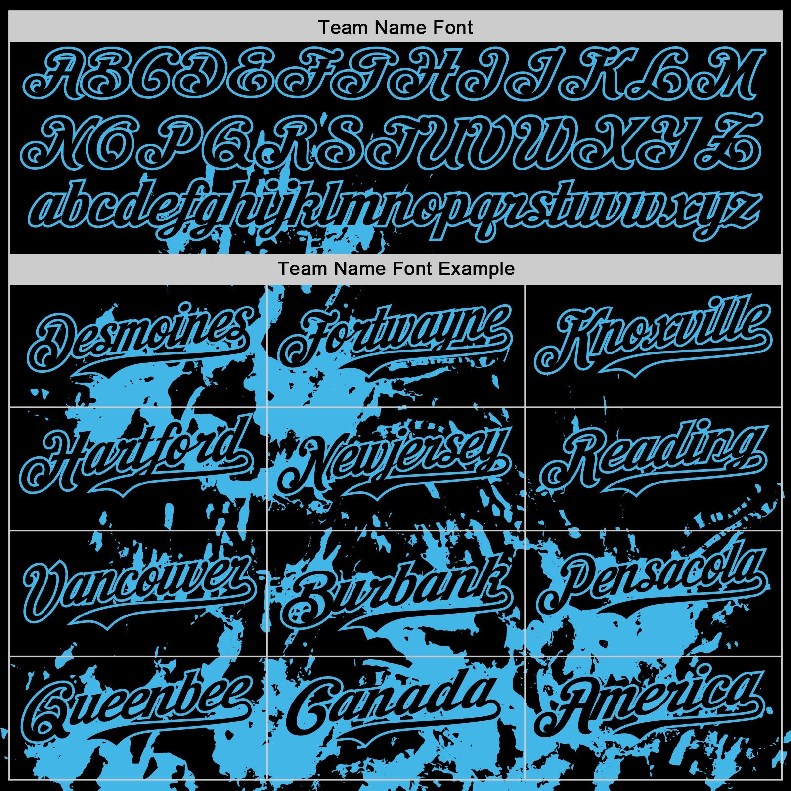 Custom Black Sky Blue Splatter Authentic Baseball Jersey