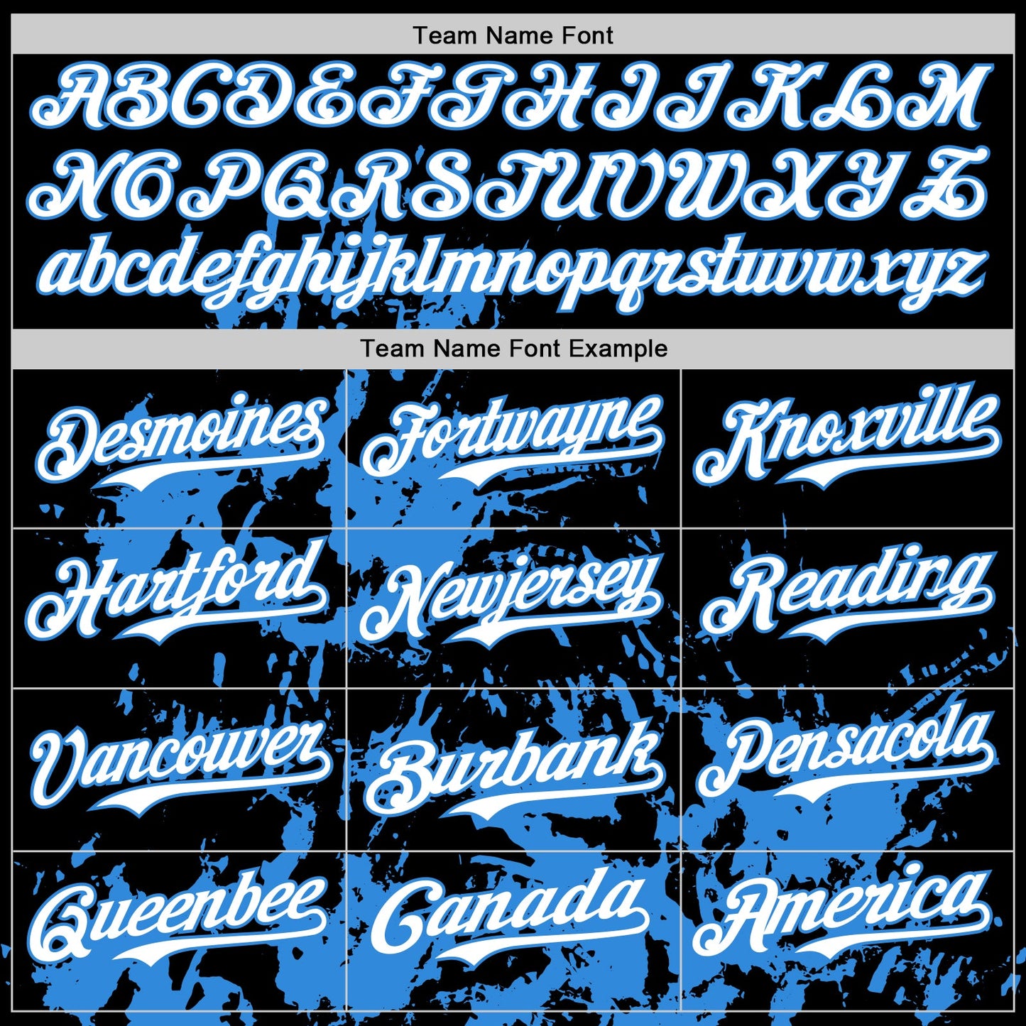 Custom Black White-Powder Blue Splatter Authentic Baseball Jersey