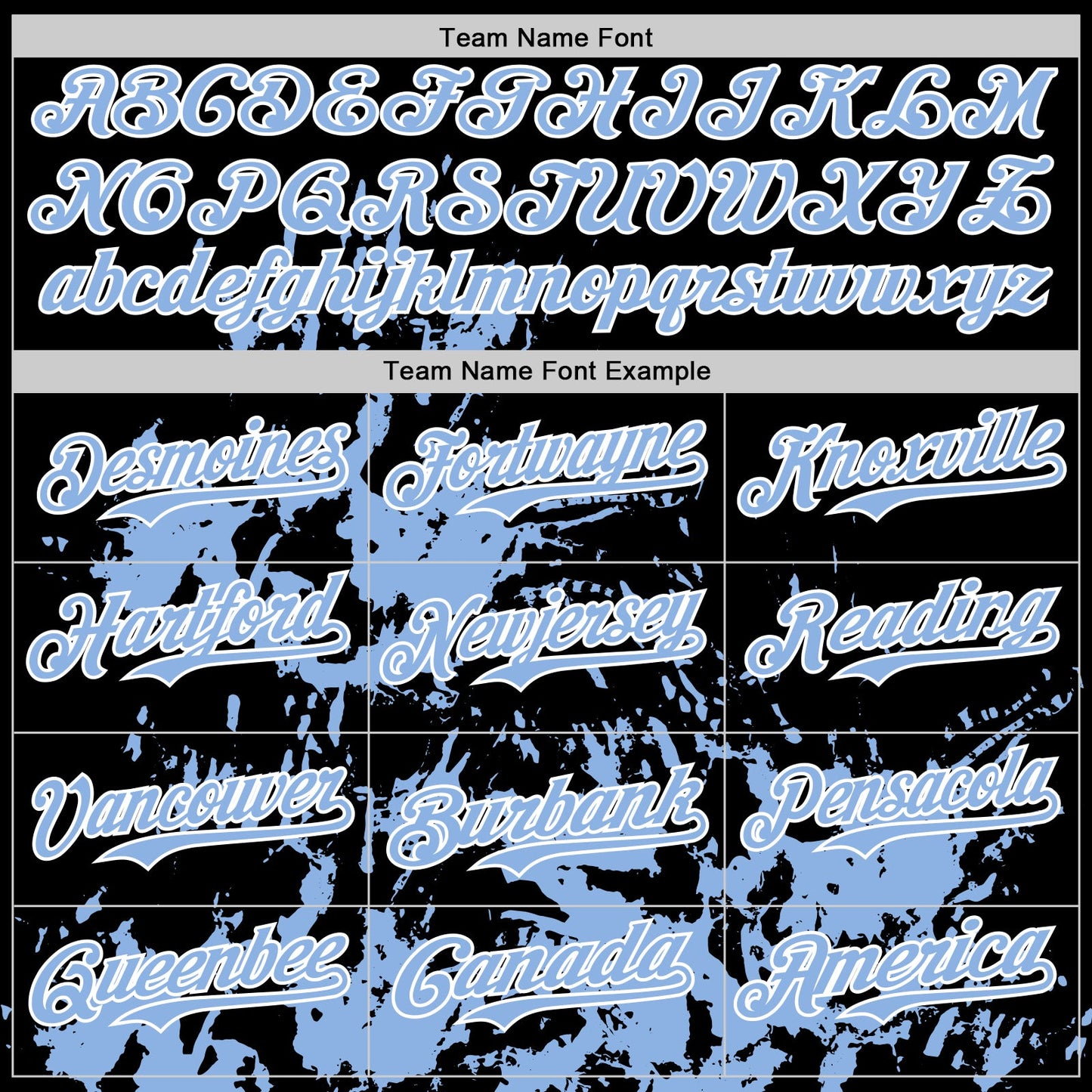 Custom Black Light Blue-White Splatter Authentic Baseball Jersey