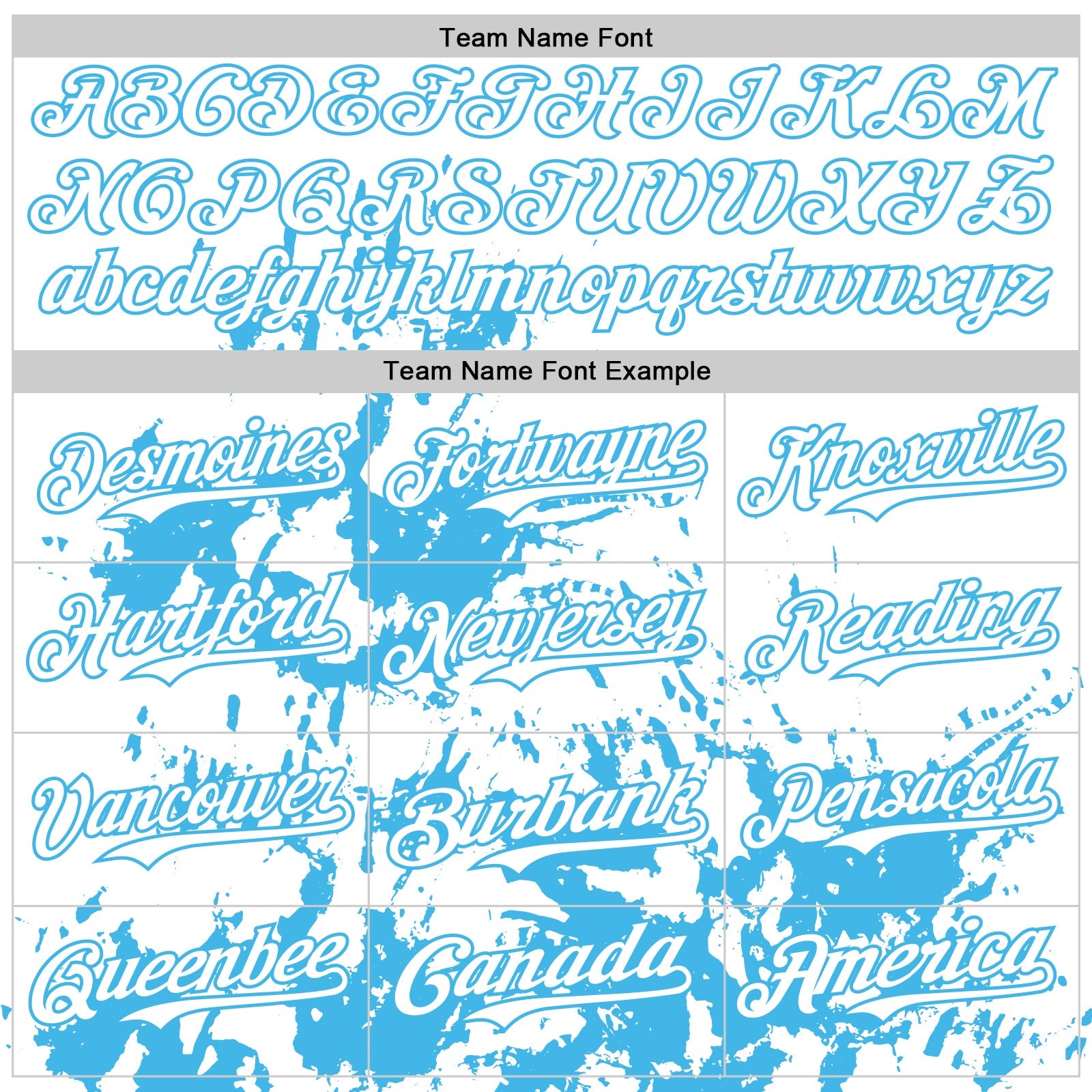 Custom White Sky Blue Splatter Authentic Baseball Jersey