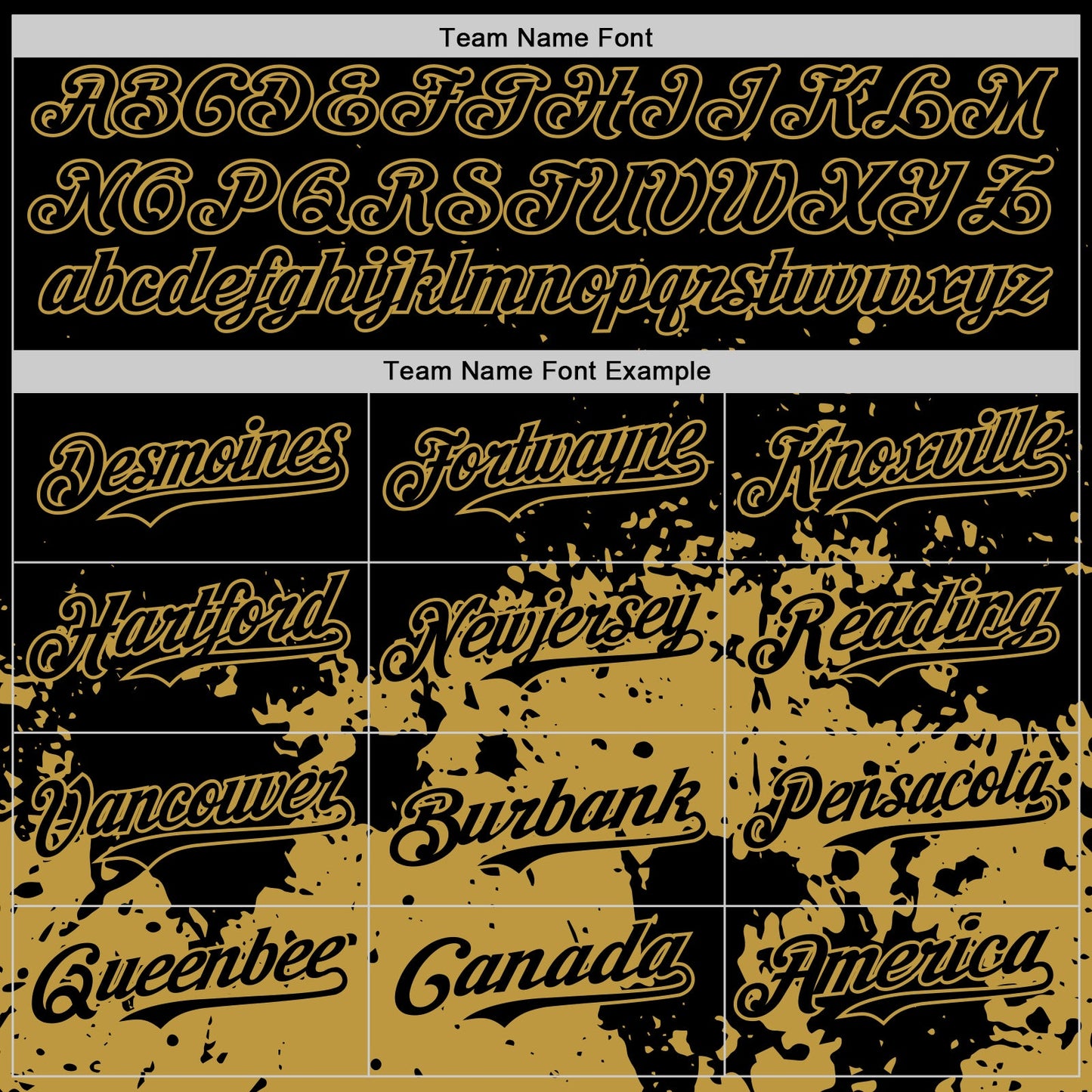 Custom Black Old Gold Abstract Splatter Grunge Authentic Baseball Jersey