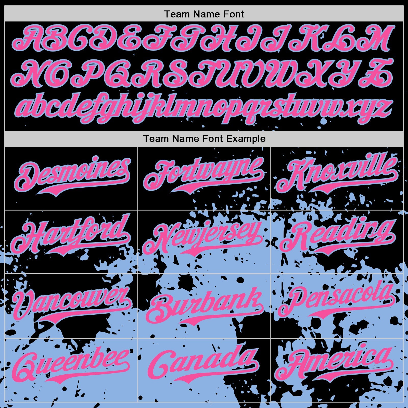 Custom Black Pink-Light Blue Abstract Splatter Grunge Authentic Baseball Jersey