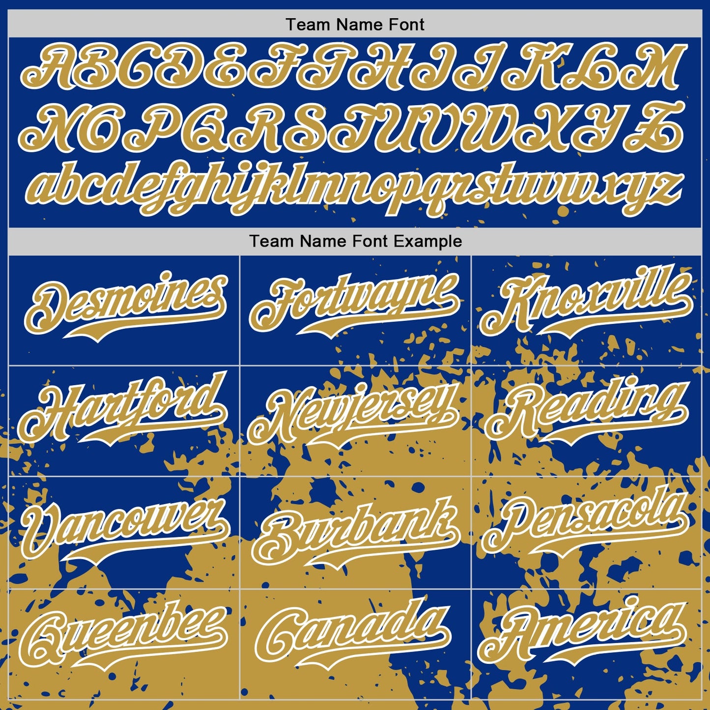 Custom Royal Old Gold-White Abstract Splatter Grunge Authentic Baseball Jersey