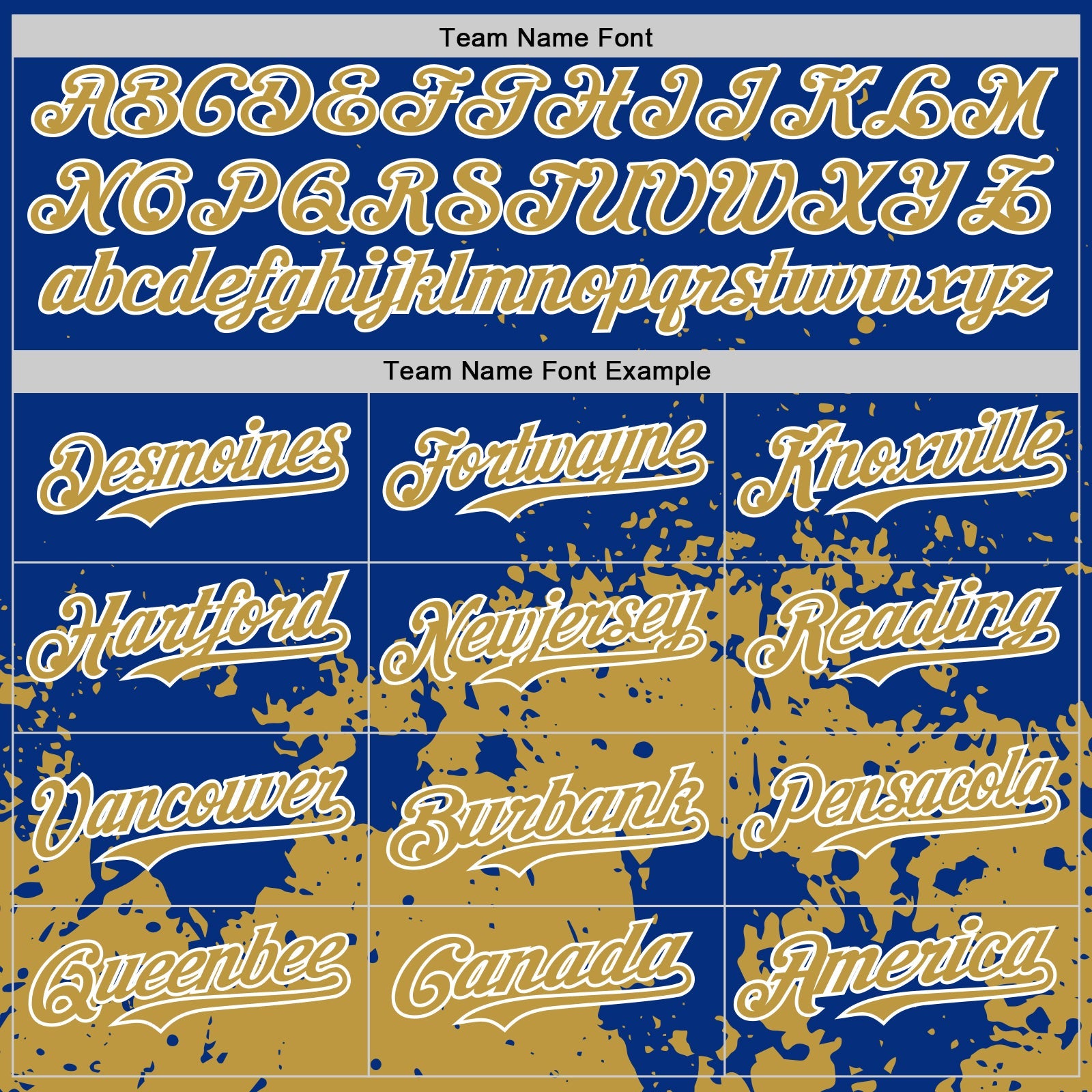Custom Royal Old Gold-White Abstract Splatter Grunge Authentic Baseball Jersey
