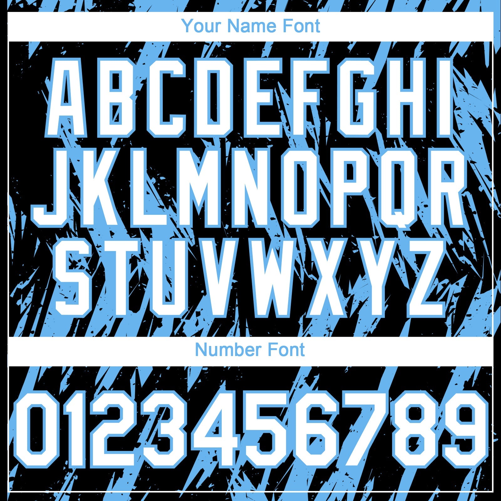 Custom Black White-Sky Blue Splatter Torn Sharp Brush Stroke Authentic Baseball Jersey