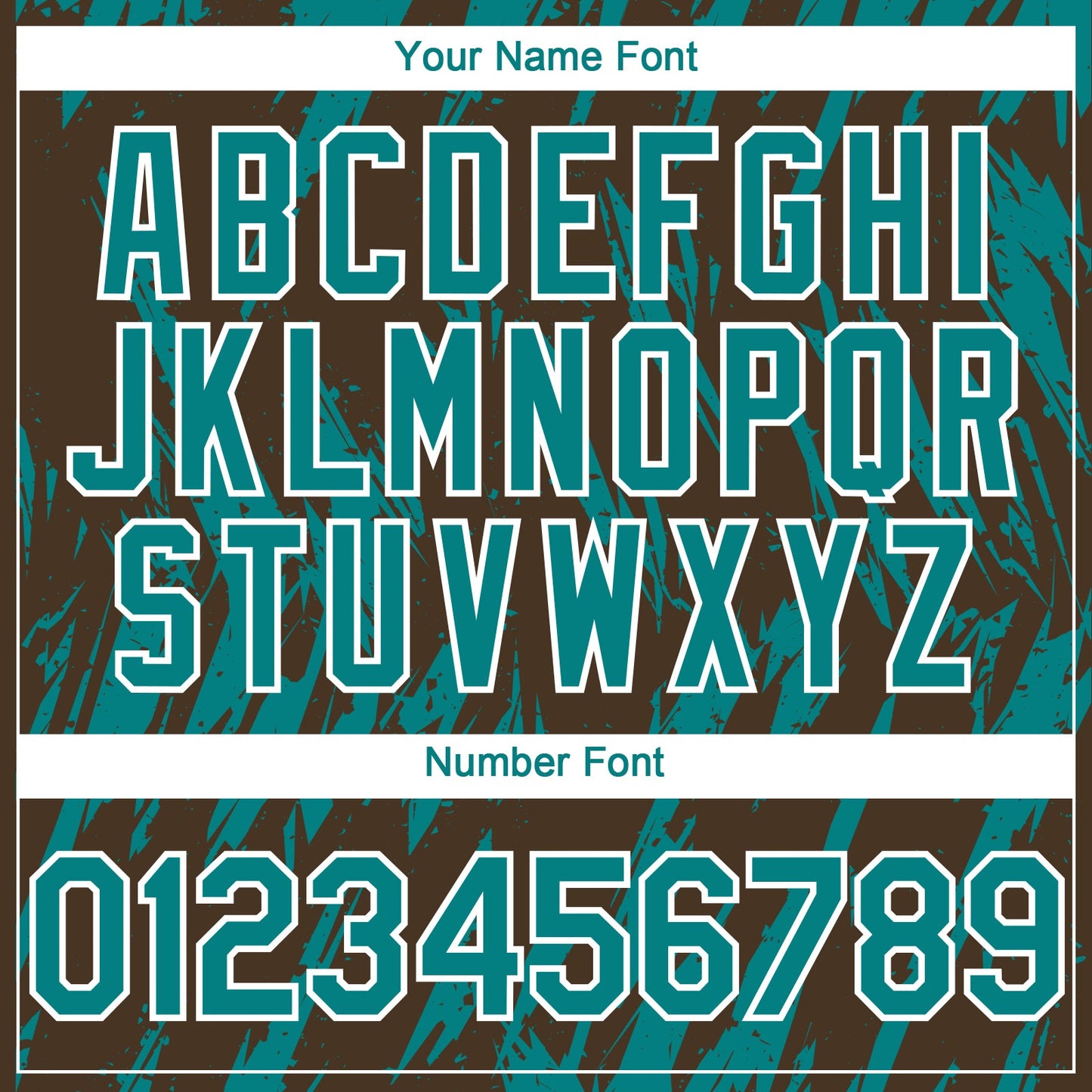 Custom Brown Teal-White Splatter Torn Sharp Brush Stroke Authentic Baseball Jersey