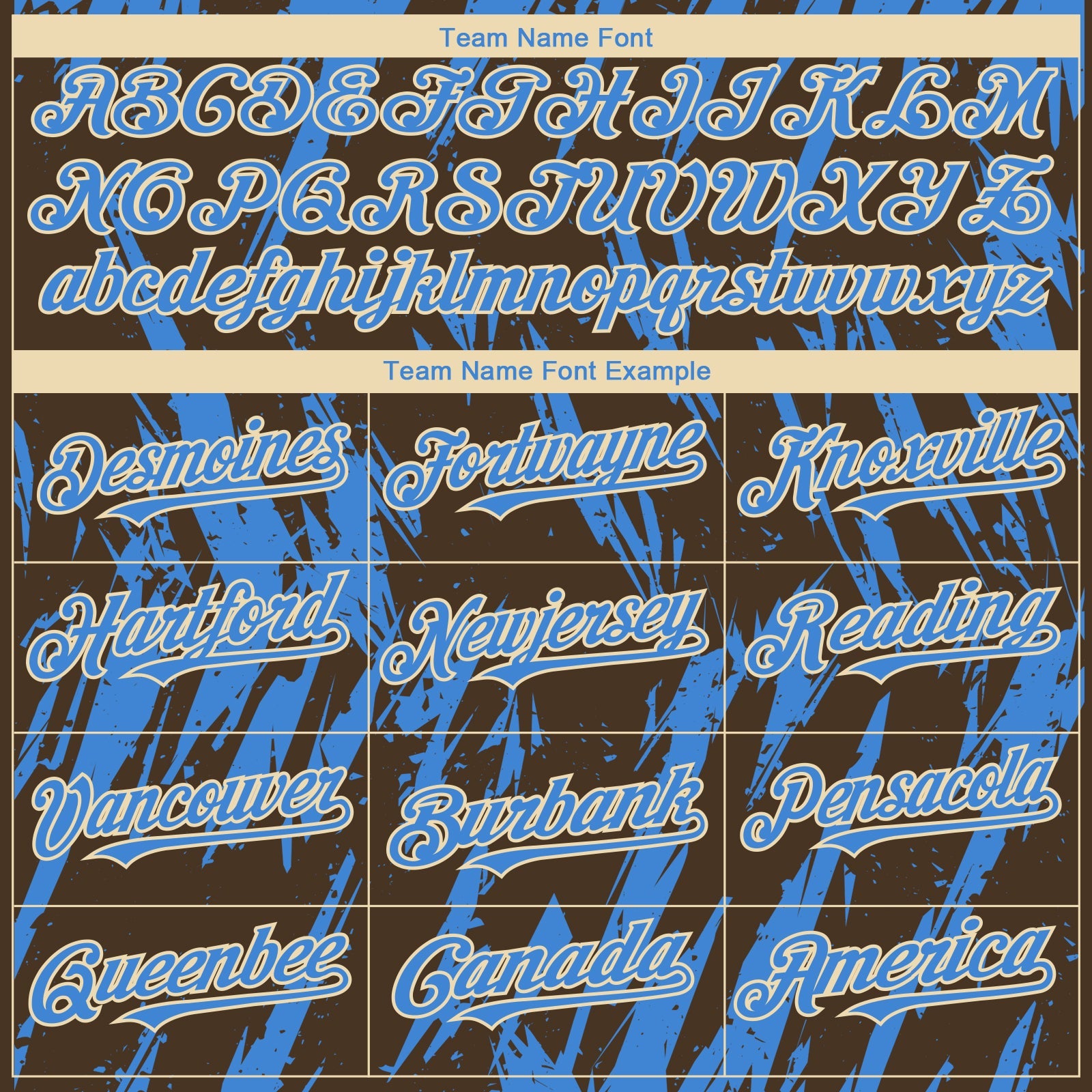Custom Brown Powder Blue-Cream Splatter Torn Sharp Brush Stroke Authentic Baseball Jersey