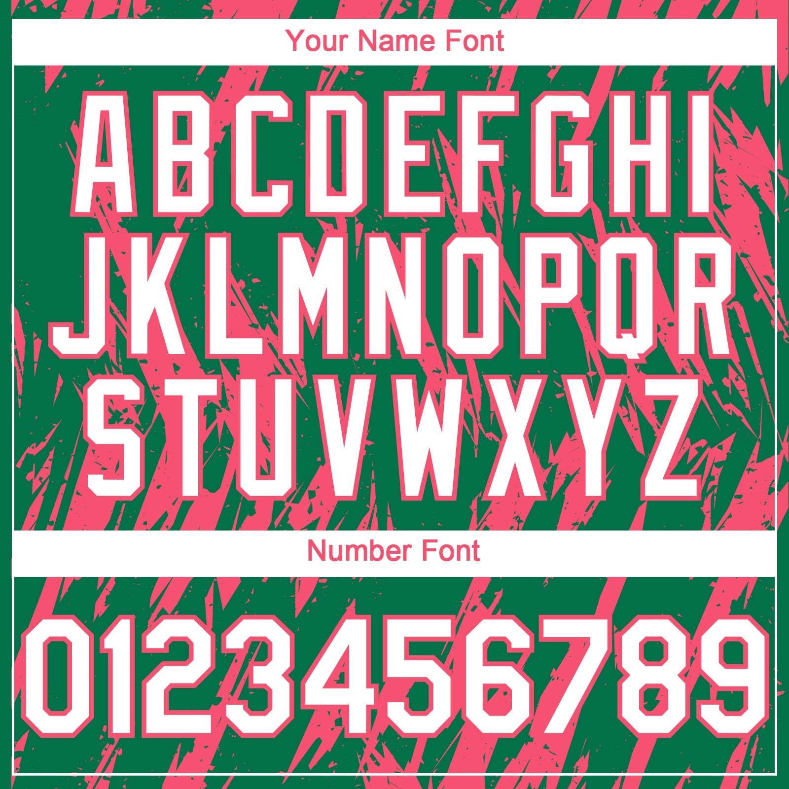 Custom Kelly Green White-Neon Pink Splatter Torn Sharp Brush Stroke Authentic Baseball Jersey