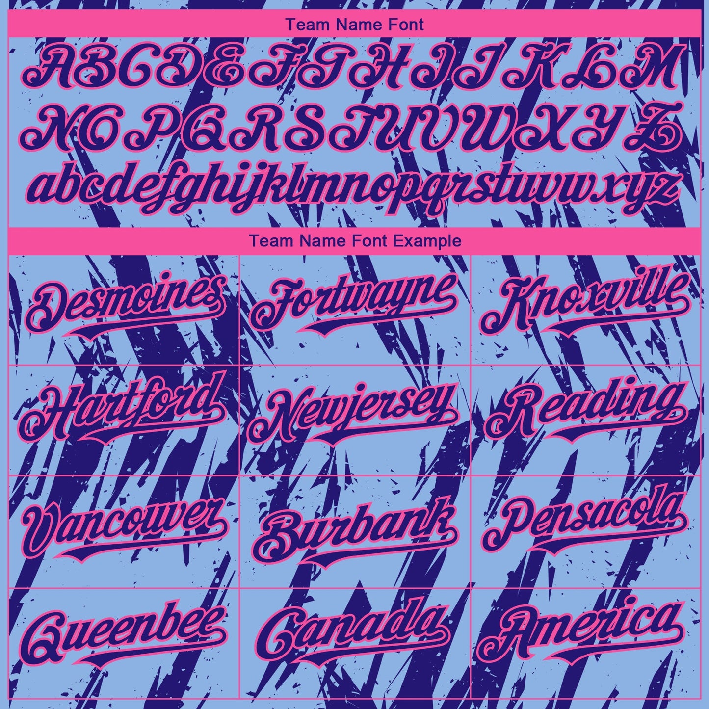 Custom Light Blue Dark Purple-Pink Splatter Torn Sharp Brush Stroke Authentic Baseball Jersey