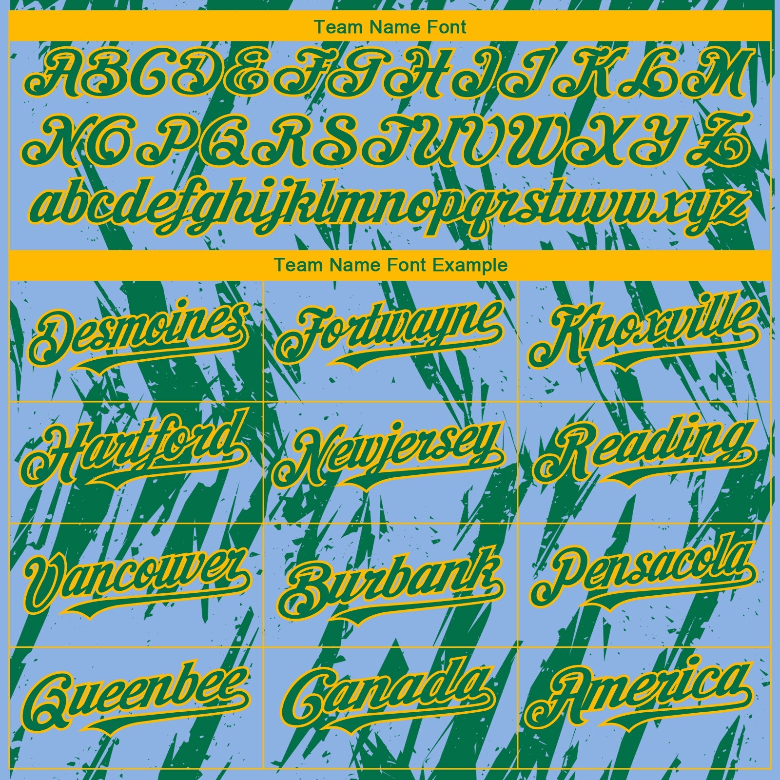 Custom Light Blue Kelly Green-Gold Splatter Torn Sharp Brush Stroke Authentic Baseball Jersey