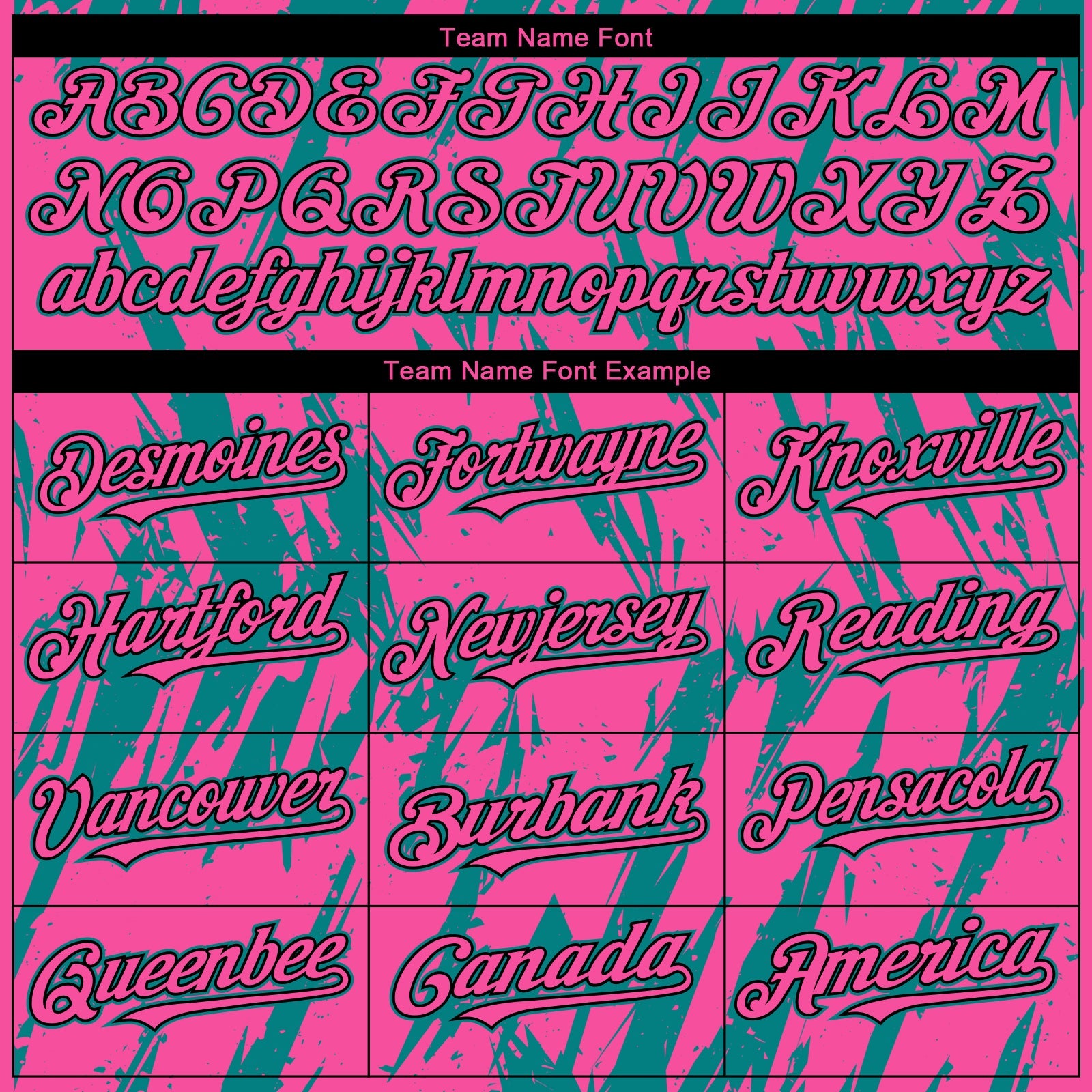 Custom Pink Black-Teal Splatter Torn Sharp Brush Stroke Authentic Baseball Jersey