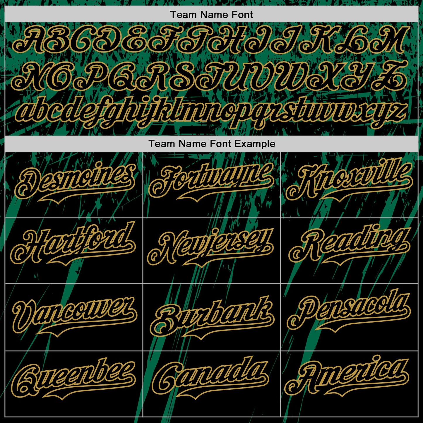 Custom Black Kelly Green-Old Gold Distressed Scratch Brush Stroke Authentic Baseball Jersey