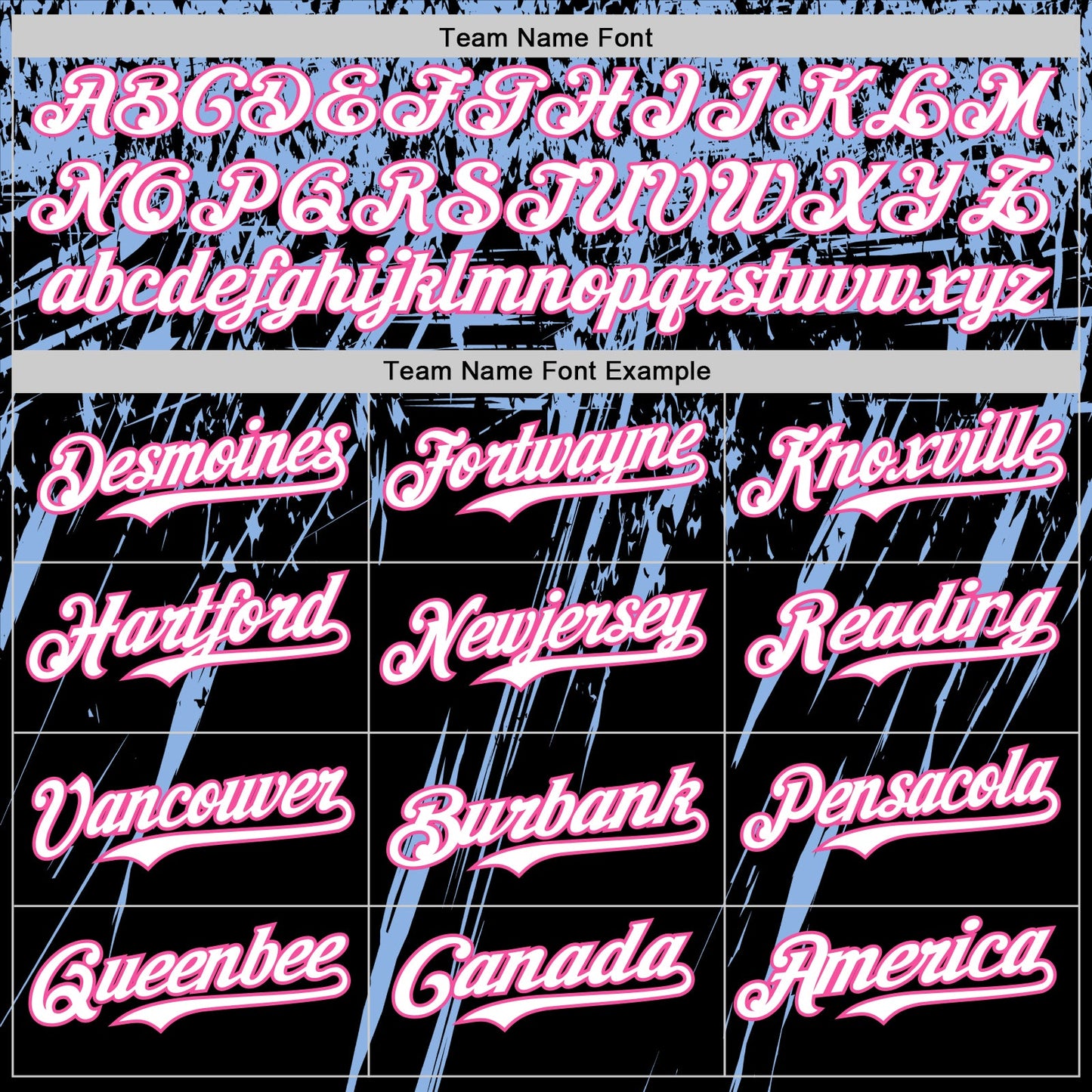 Custom Black White Light Blue-Pink Distressed Scratch Brush Stroke Authentic Baseball Jersey