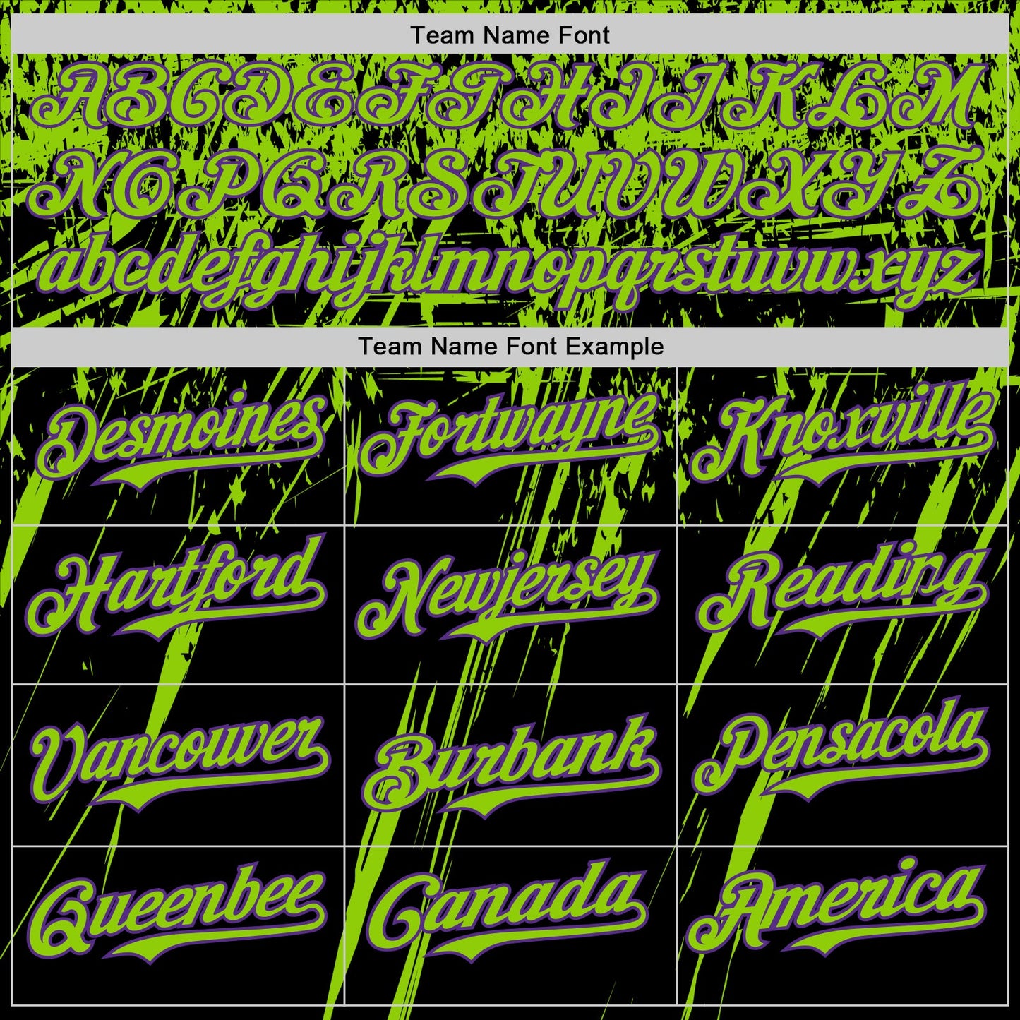 Custom Black Neon Green-Purple Distressed Scratch Brush Stroke Authentic Baseball Jersey