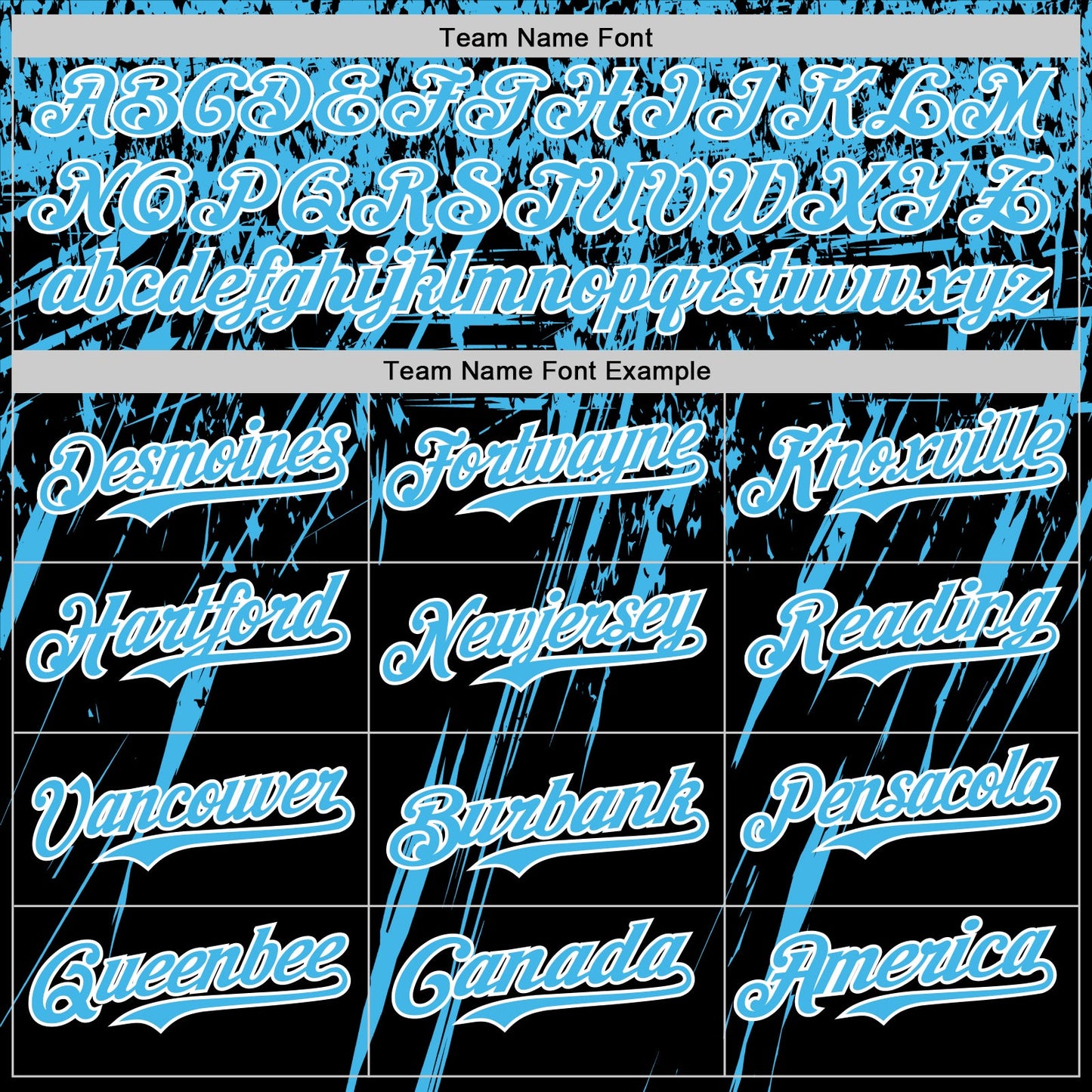 Custom Black Sky Blue-White Distressed Scratch Brush Stroke Authentic Baseball Jersey
