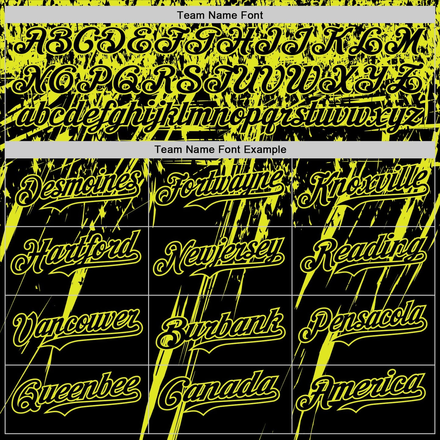 Custom Black Neon Yellow Distressed Scratch Brush Stroke Authentic Baseball Jersey