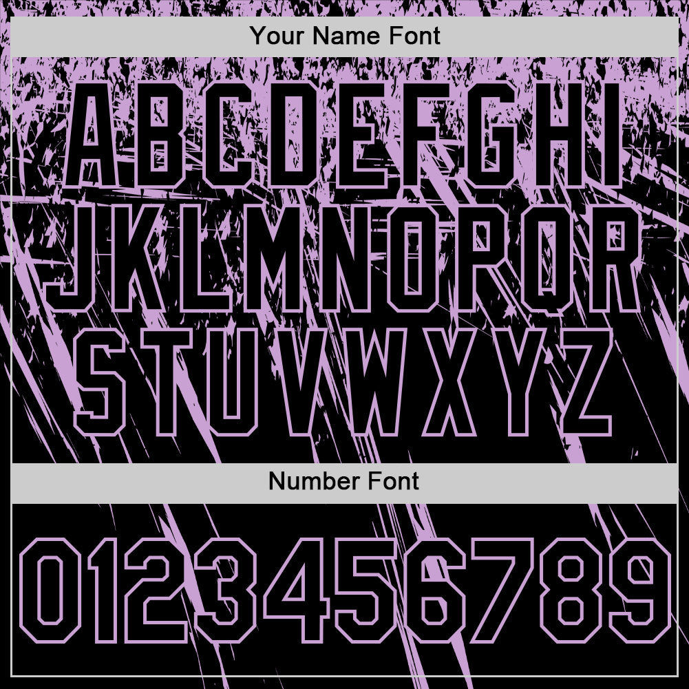 Custom Black Light Purple Distressed Scratch Brush Stroke Authentic Baseball Jersey
