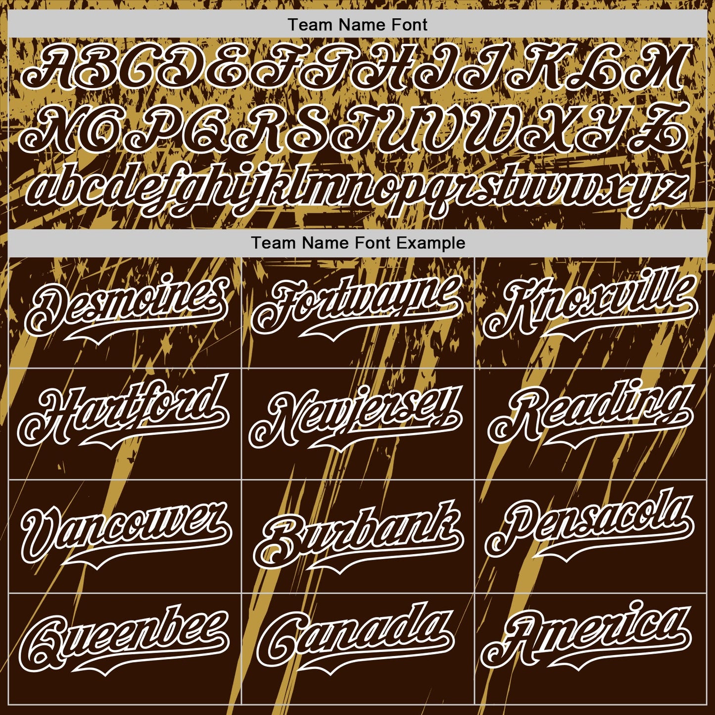 Custom Brown Old Gold-White Distressed Scratch Brush Stroke Authentic Baseball Jersey