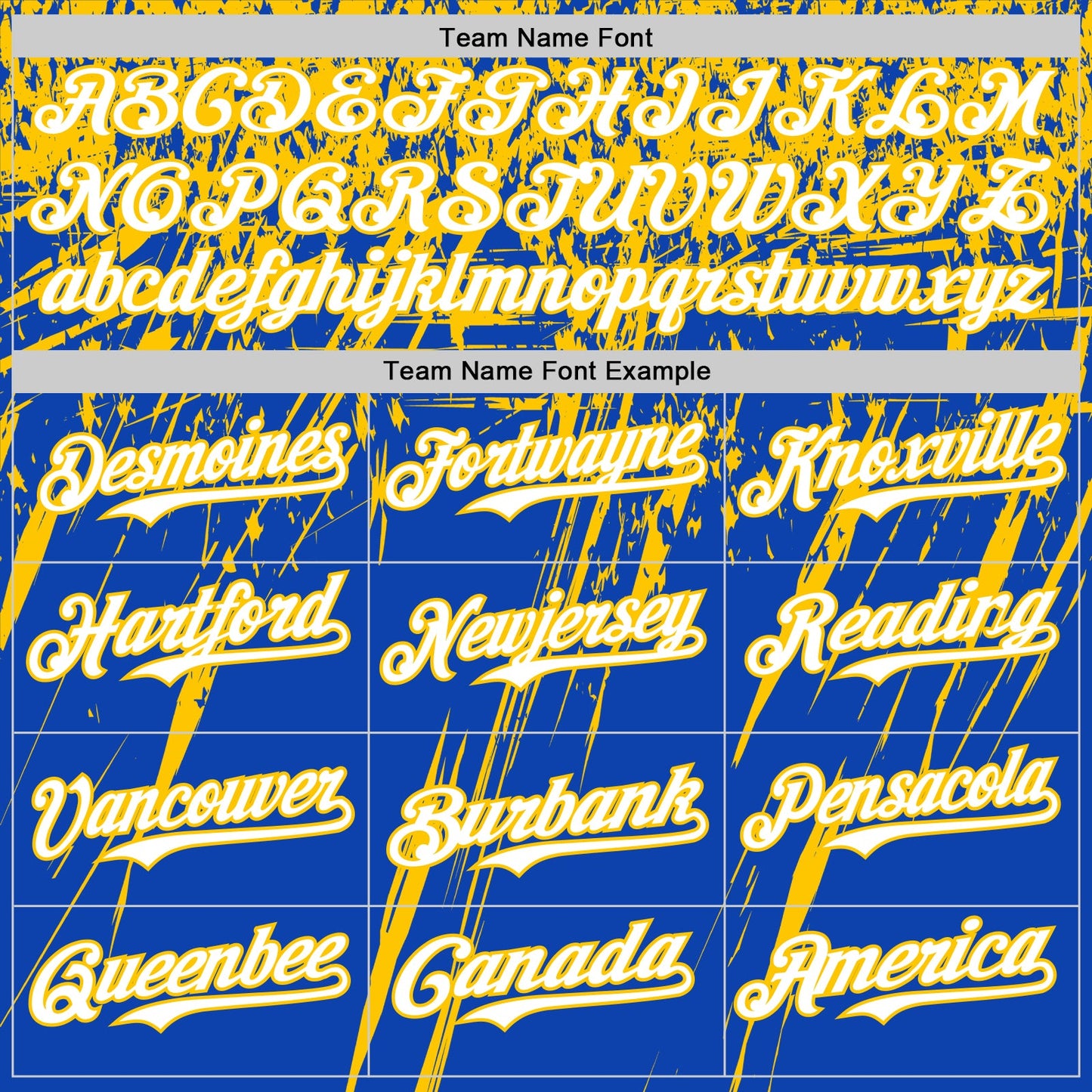Custom Thunder Blue White-Yellow Distressed Scratch Brush Stroke Authentic Baseball Jersey