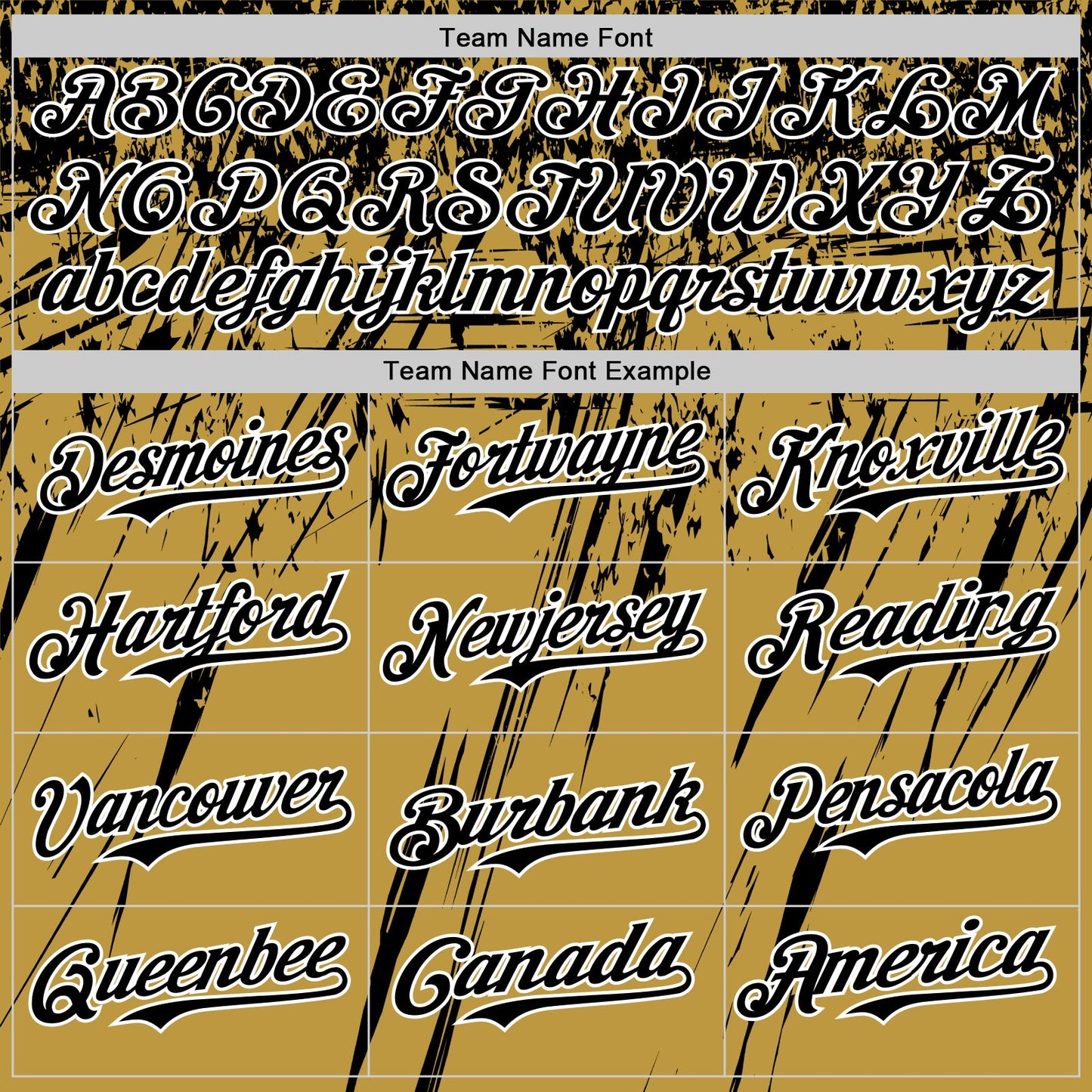 Custom Old Gold Black-White Distressed Scratch Brush Stroke Authentic Baseball Jersey