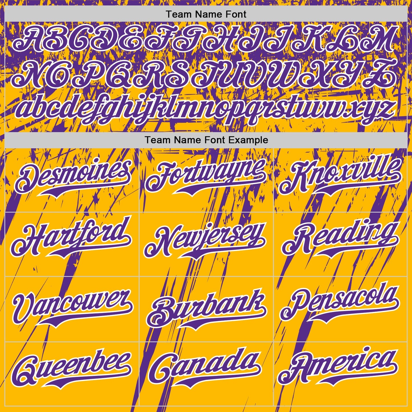 Custom Gold Purple-White Distressed Scratch Brush Stroke Authentic Baseball Jersey