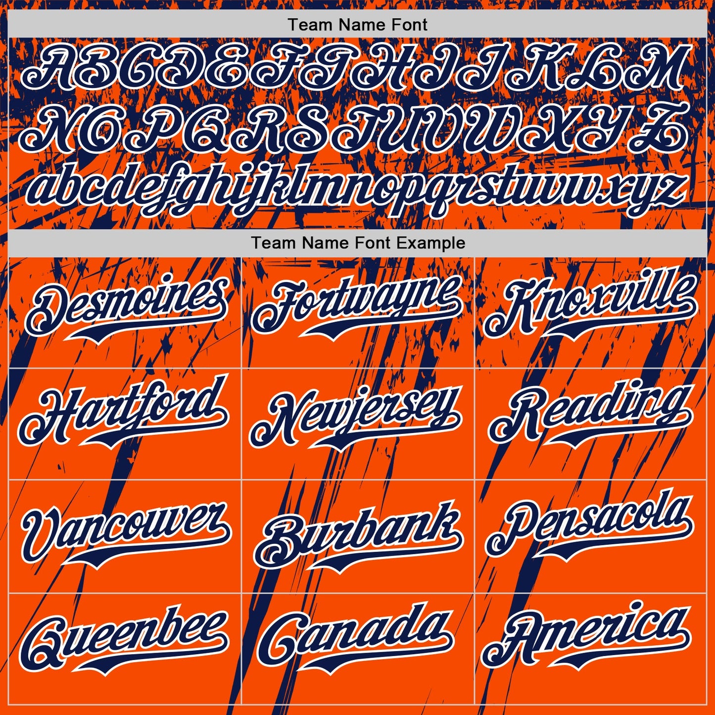 Custom Orange Navy-White Distressed Scratch Brush Stroke Authentic Baseball Jersey