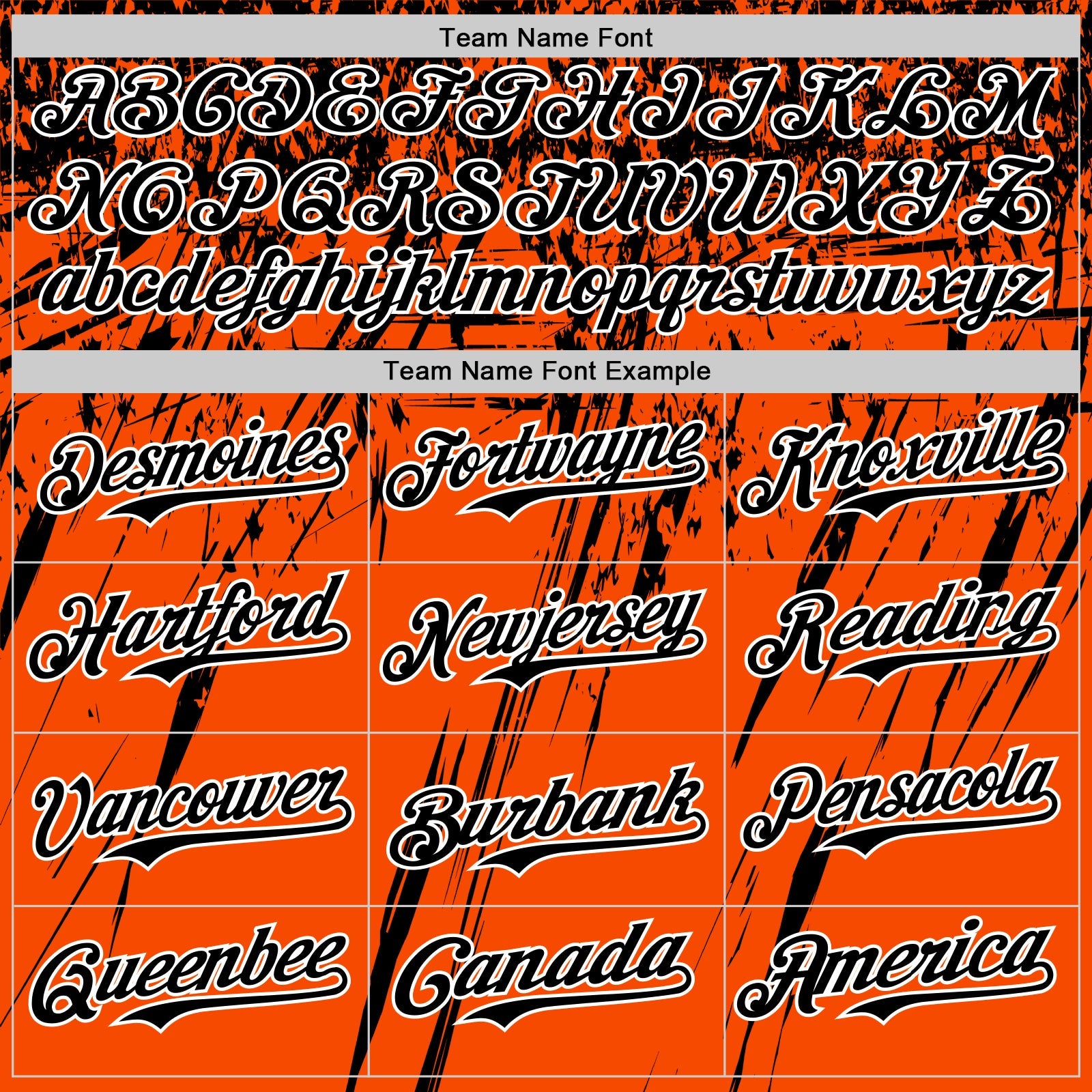 Custom Orange Black-White Distressed Scratch Brush Stroke Authentic Baseball Jersey
