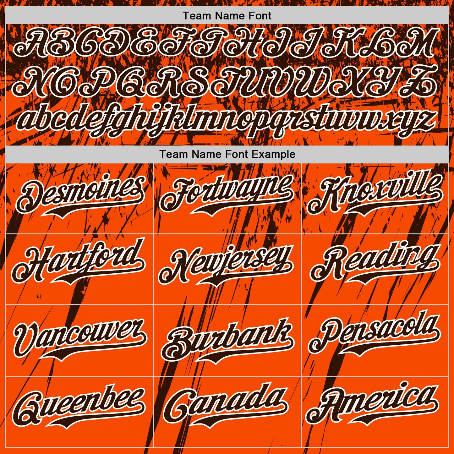 Custom Orange Brown-White Distressed Scratch Brush Stroke Authentic Baseball Jersey