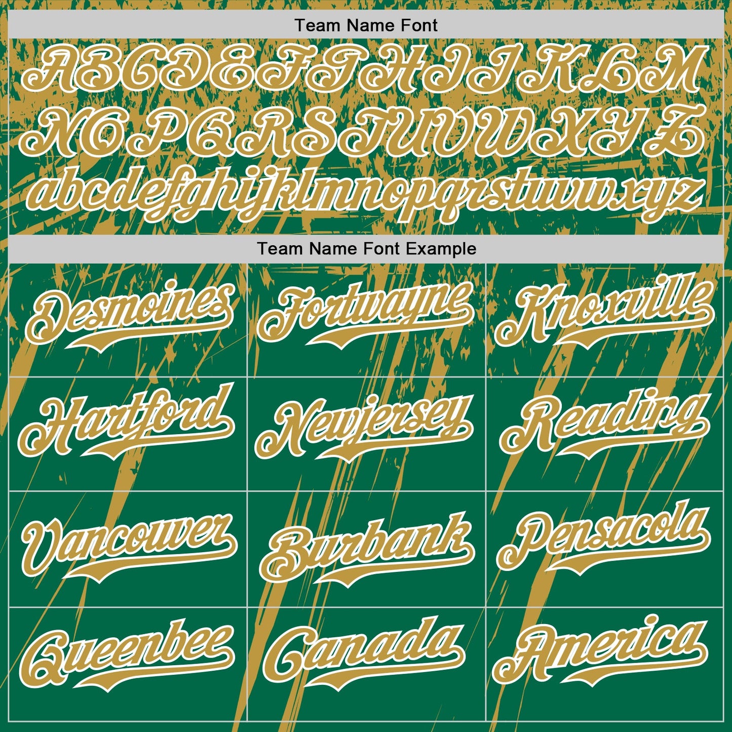 Custom Kelly Green Old Gold-White Distressed Scratch Brush Stroke Authentic Baseball Jersey