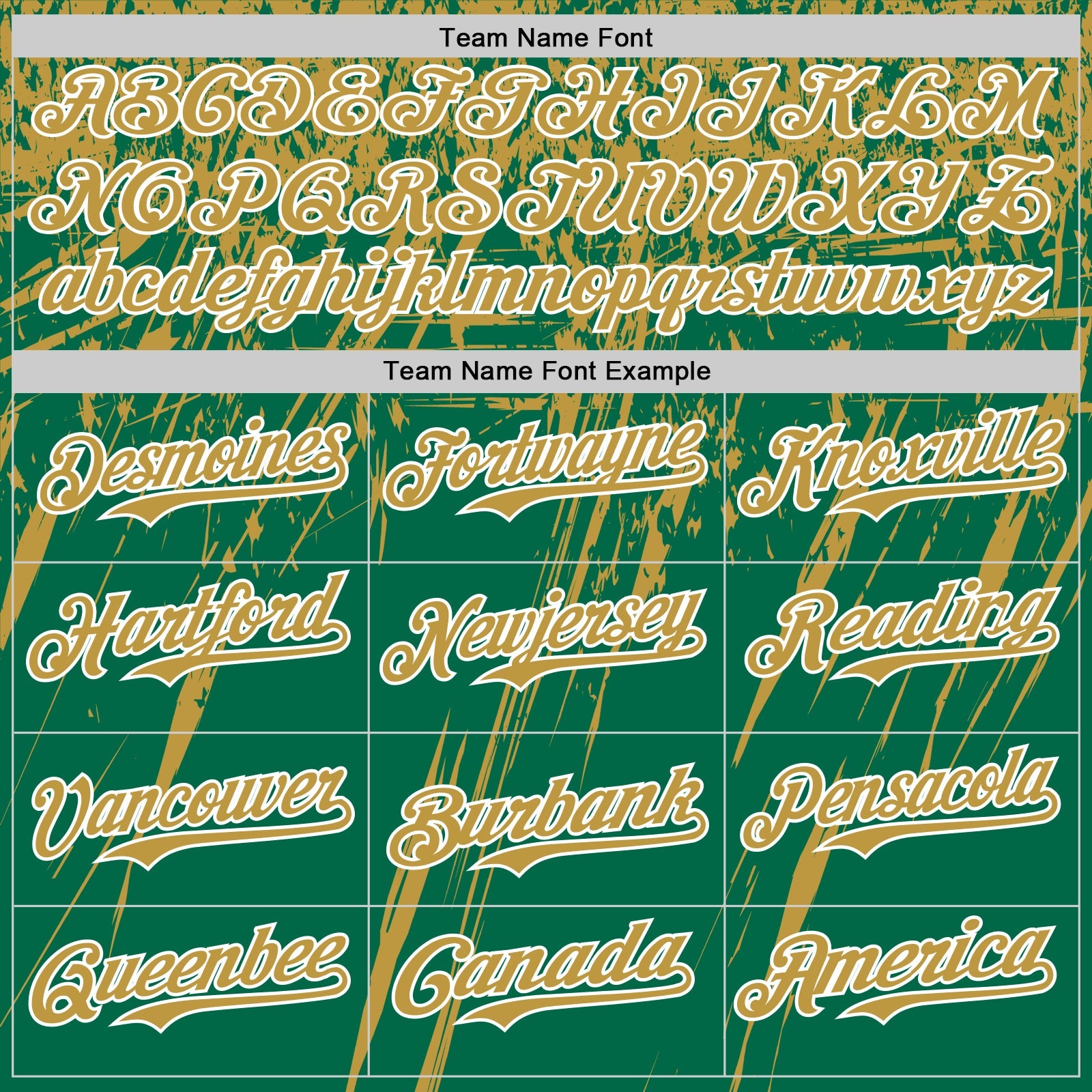 Custom Kelly Green Old Gold-White Distressed Scratch Brush Stroke Authentic Baseball Jersey