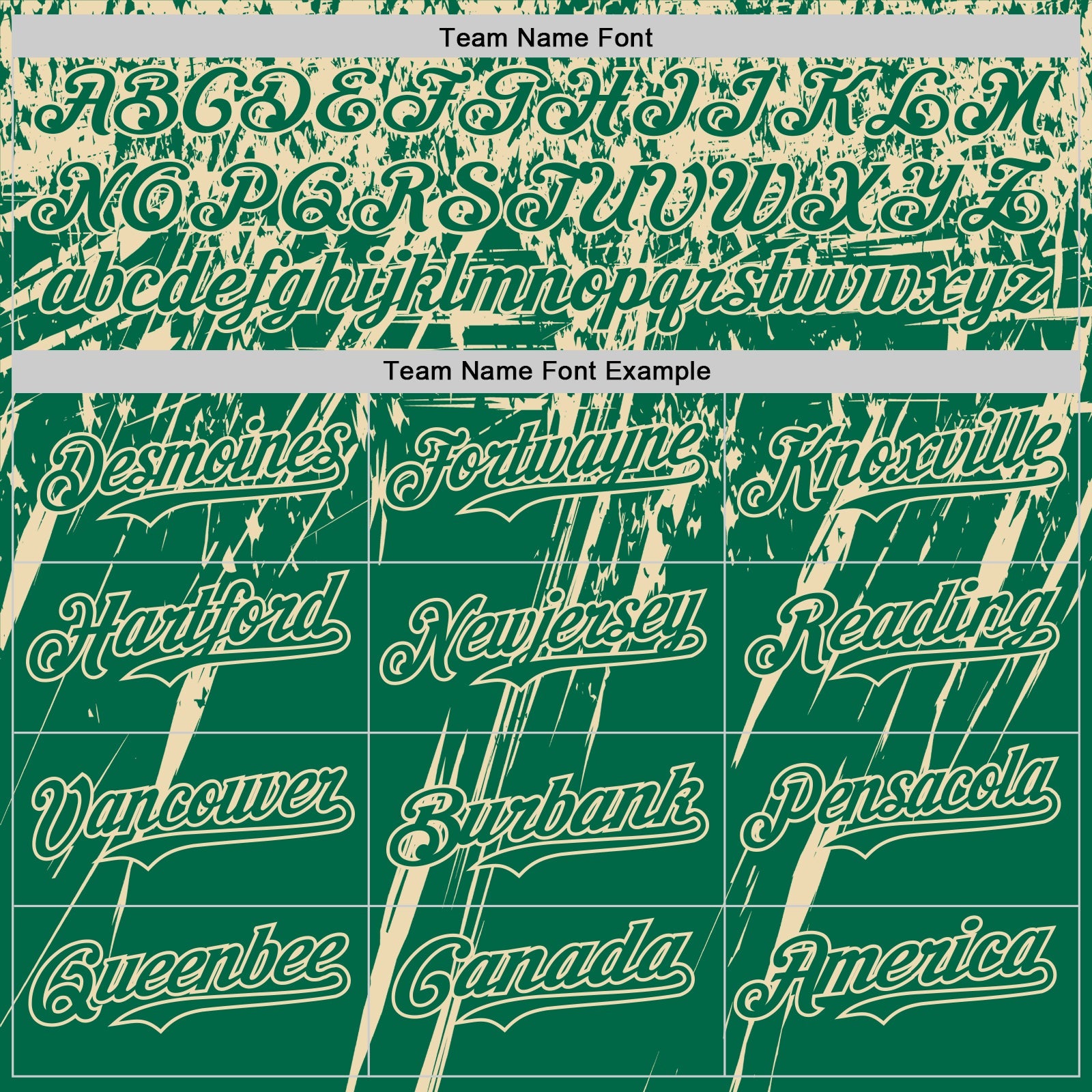 Custom Kelly Green Cream Distressed Scratch Brush Stroke Authentic Baseball Jersey