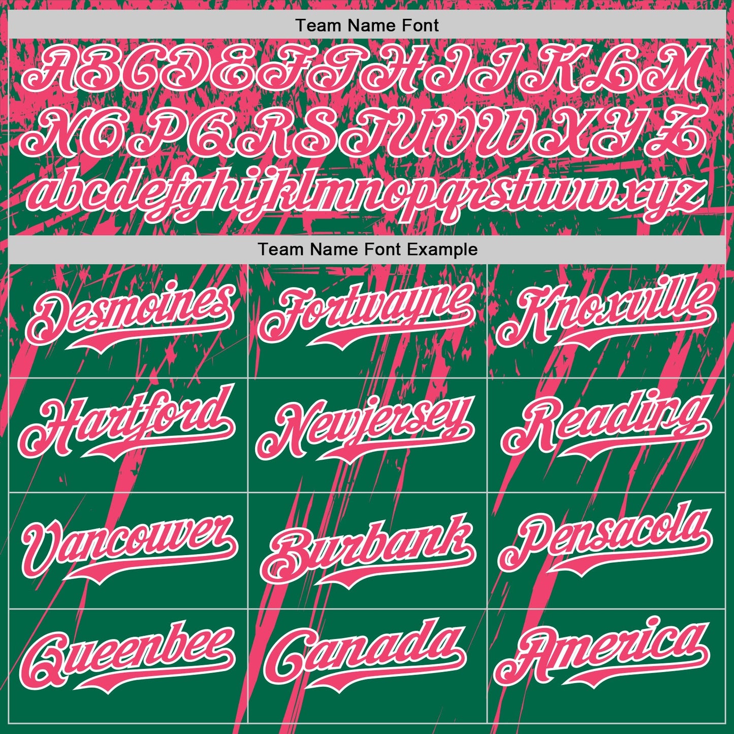 Custom Kelly Green Neon Pink-White Distressed Scratch Brush Stroke Authentic Baseball Jersey