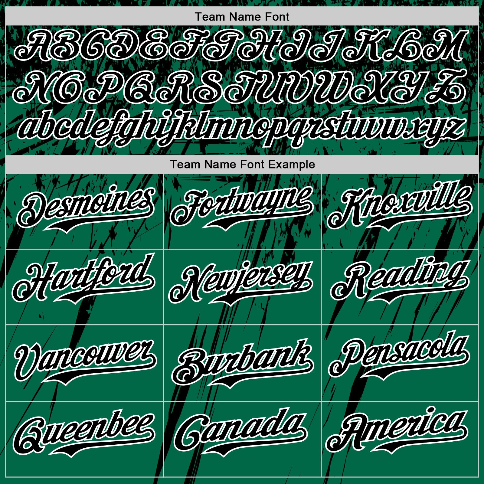 Custom Kelly Green Black-White Distressed Scratch Brush Stroke Authentic Baseball Jersey