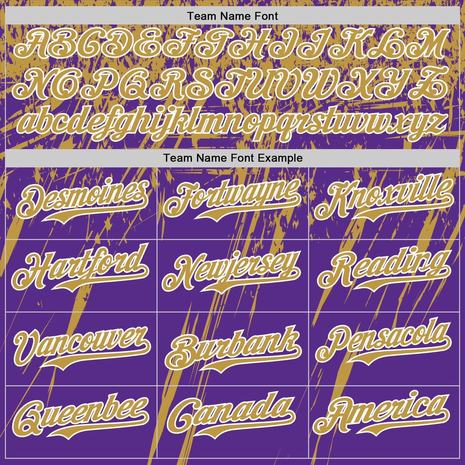Custom Purple Old Gold-White Distressed Scratch Brush Stroke Authentic Baseball Jersey