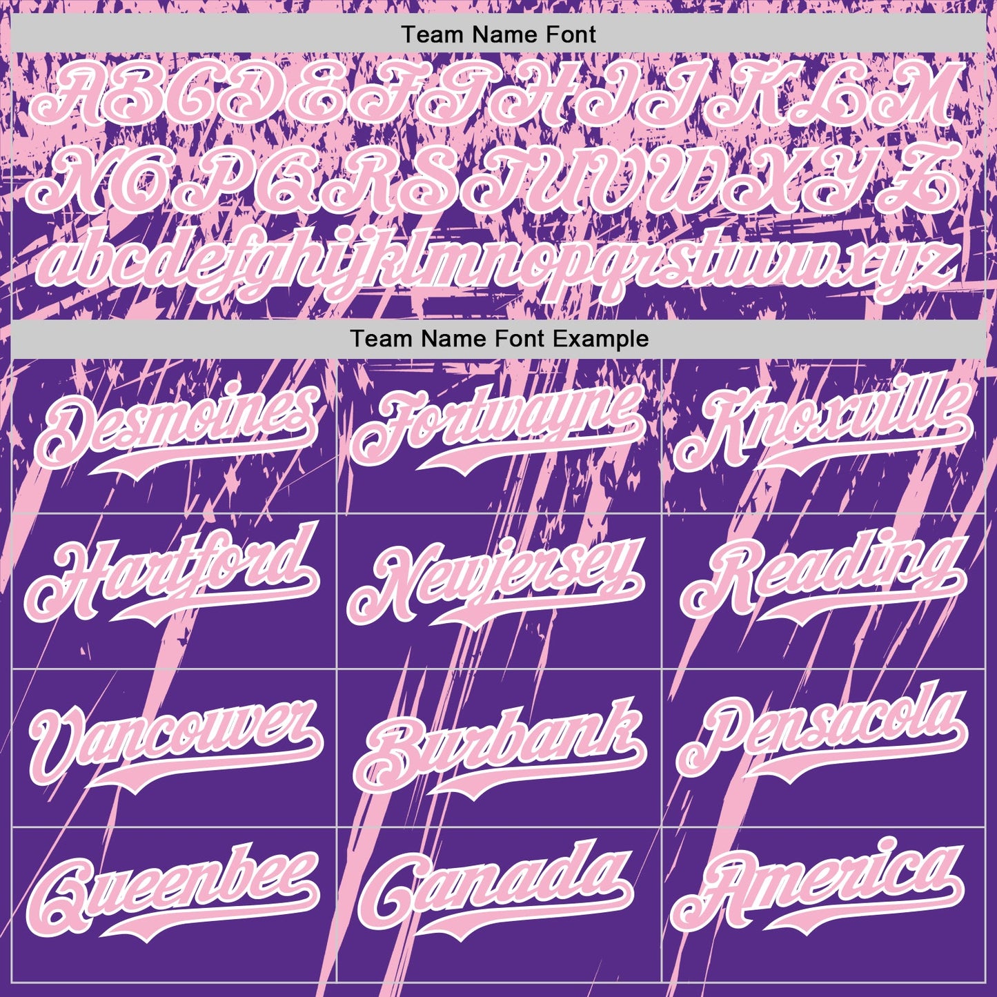Custom Purple Light Pink-White Distressed Scratch Brush Stroke Authentic Baseball Jersey