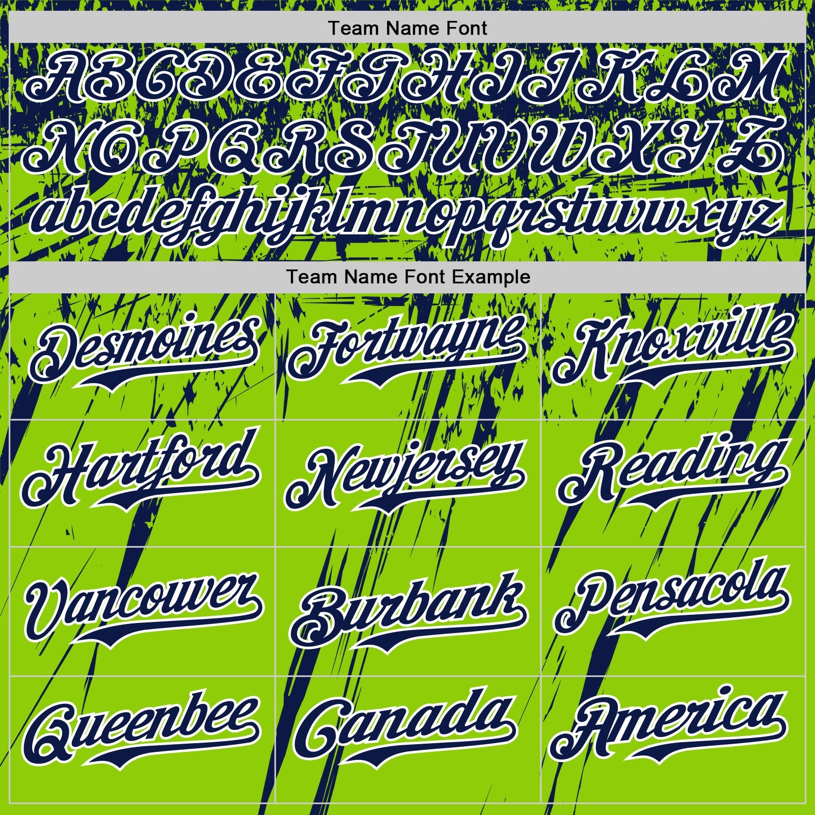 Custom Neon Green Navy-White Distressed Scratch Brush Stroke Authentic Baseball Jersey