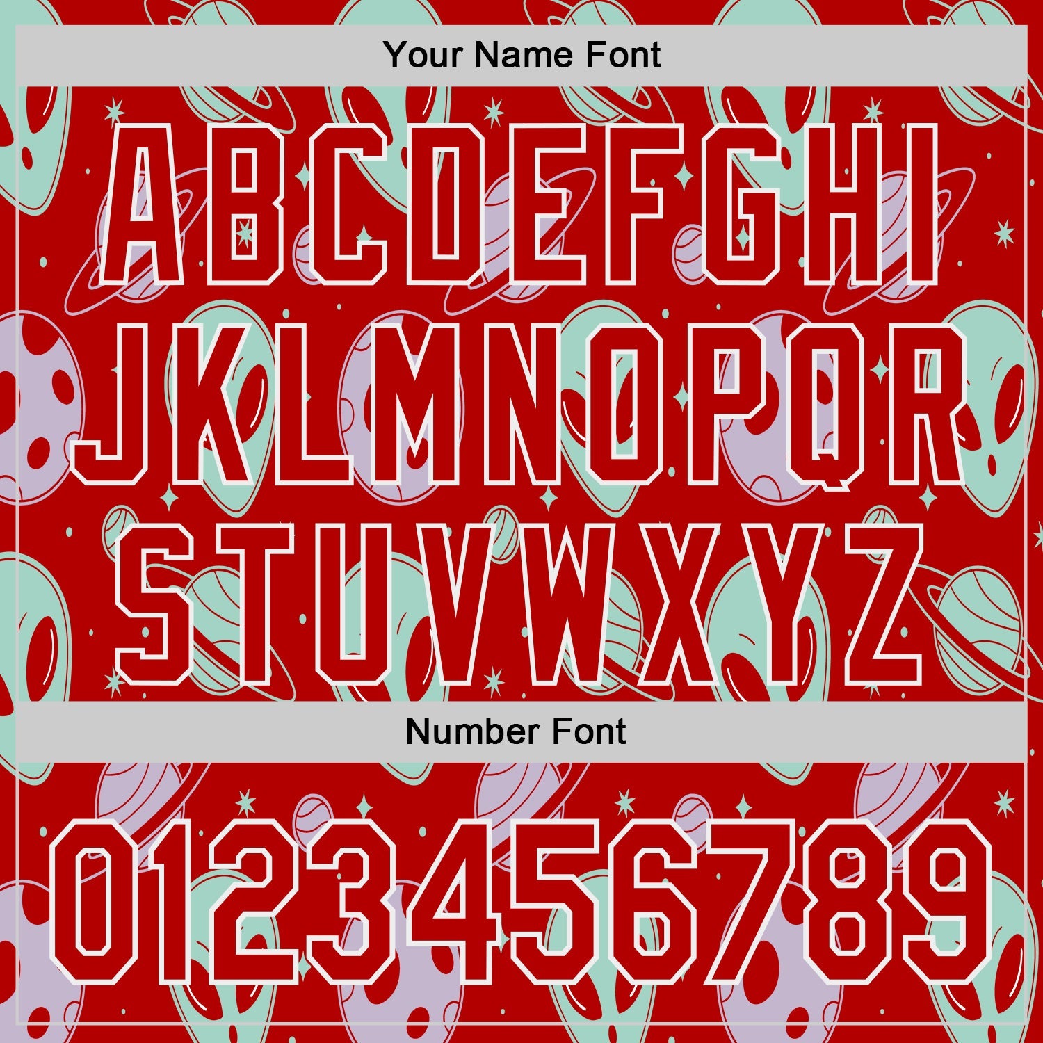 Custom Red White Alien UFO Space Authentic Baseball Jersey
