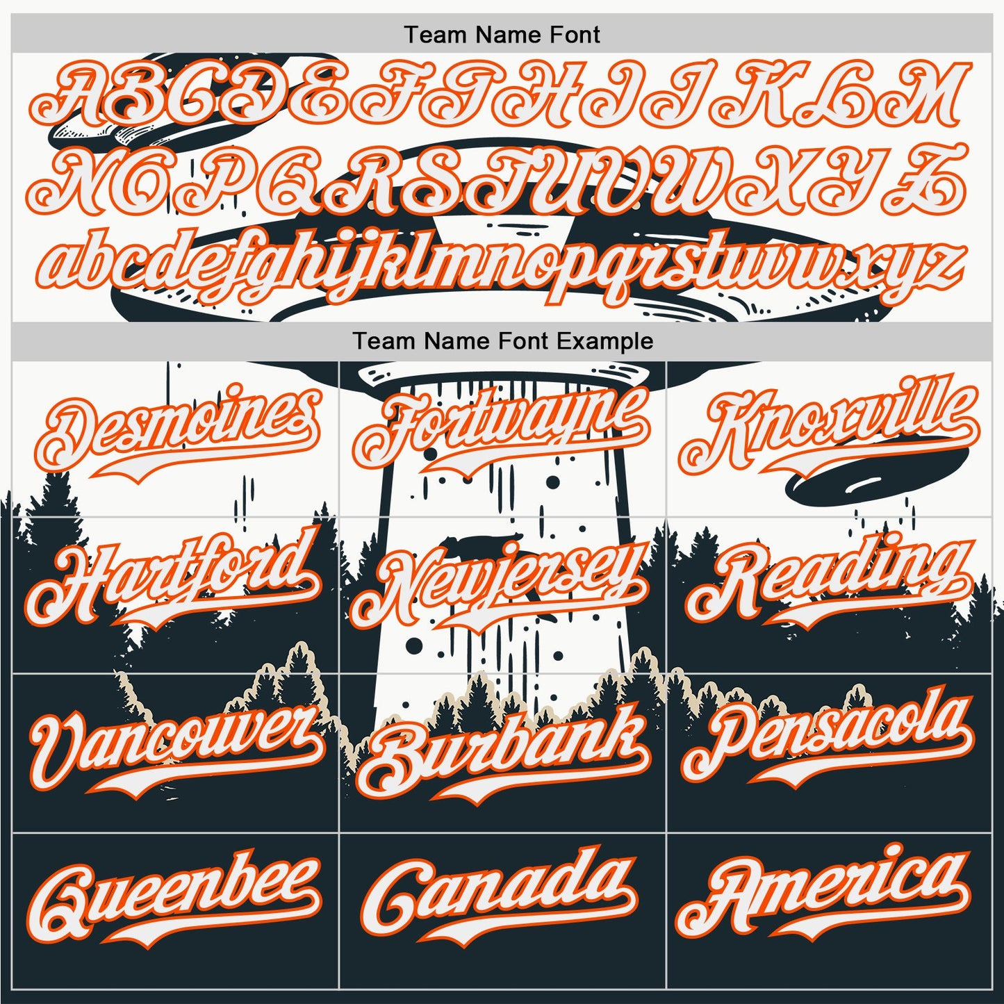 Custom White Orange-Black UFO Alien Abduction Authentic Baseball Jersey
