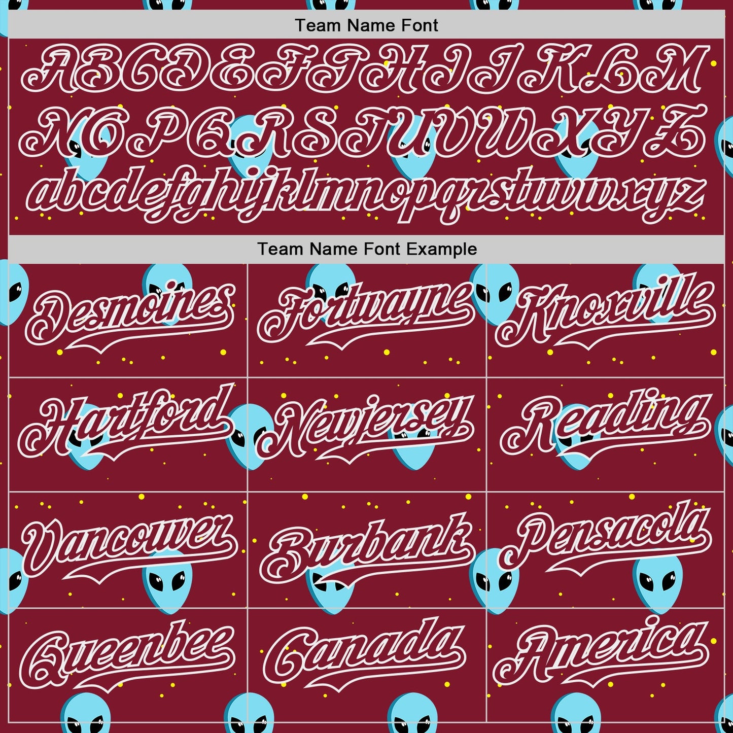 Custom Crimson White Cartoon Alien Galaxy Authentic Baseball Jersey