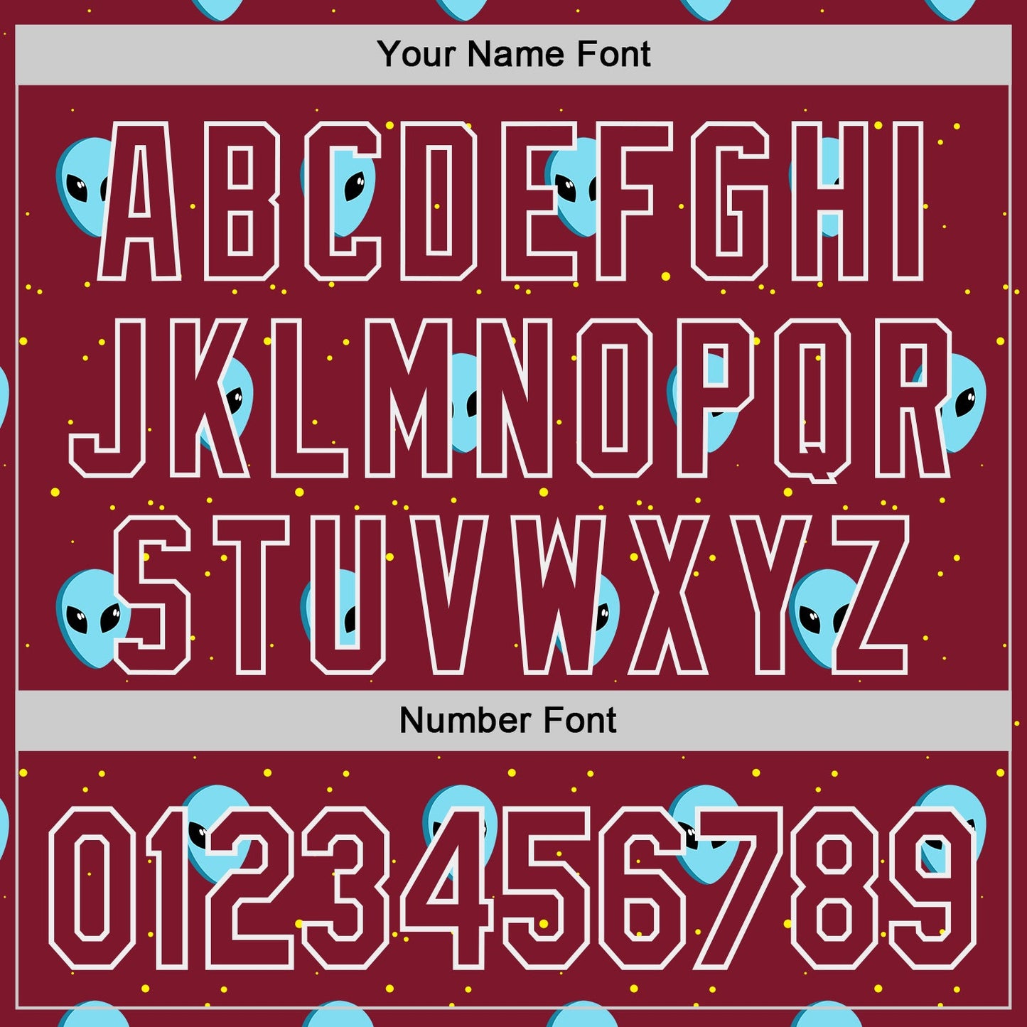Custom Crimson White Cartoon Alien Galaxy Authentic Baseball Jersey