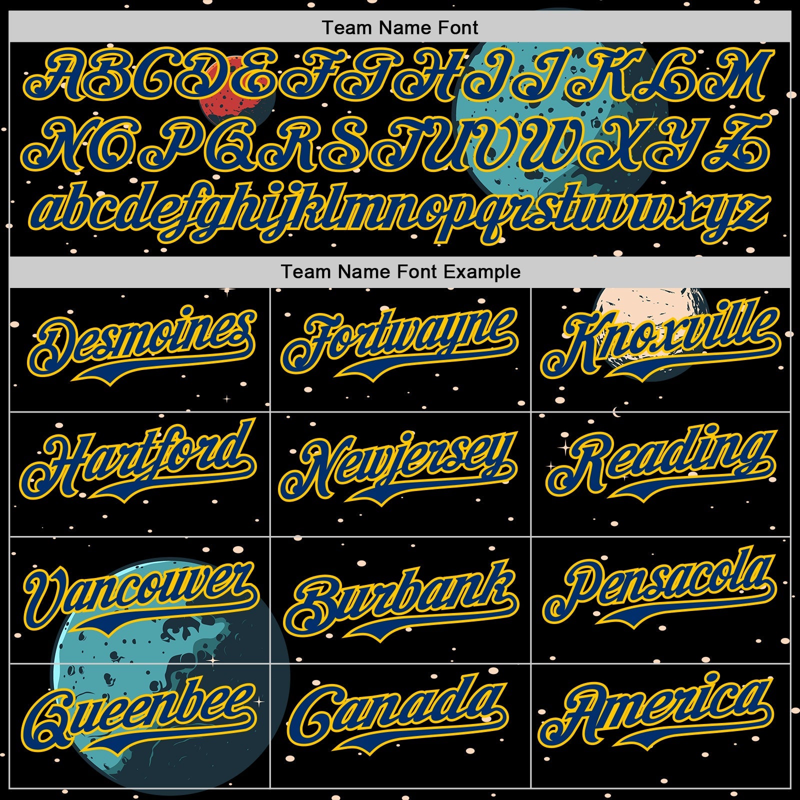 Custom Black US Navy Blue-Yellow Alien UFO Interstellar Starship Galaxy Authentic Baseball Jersey